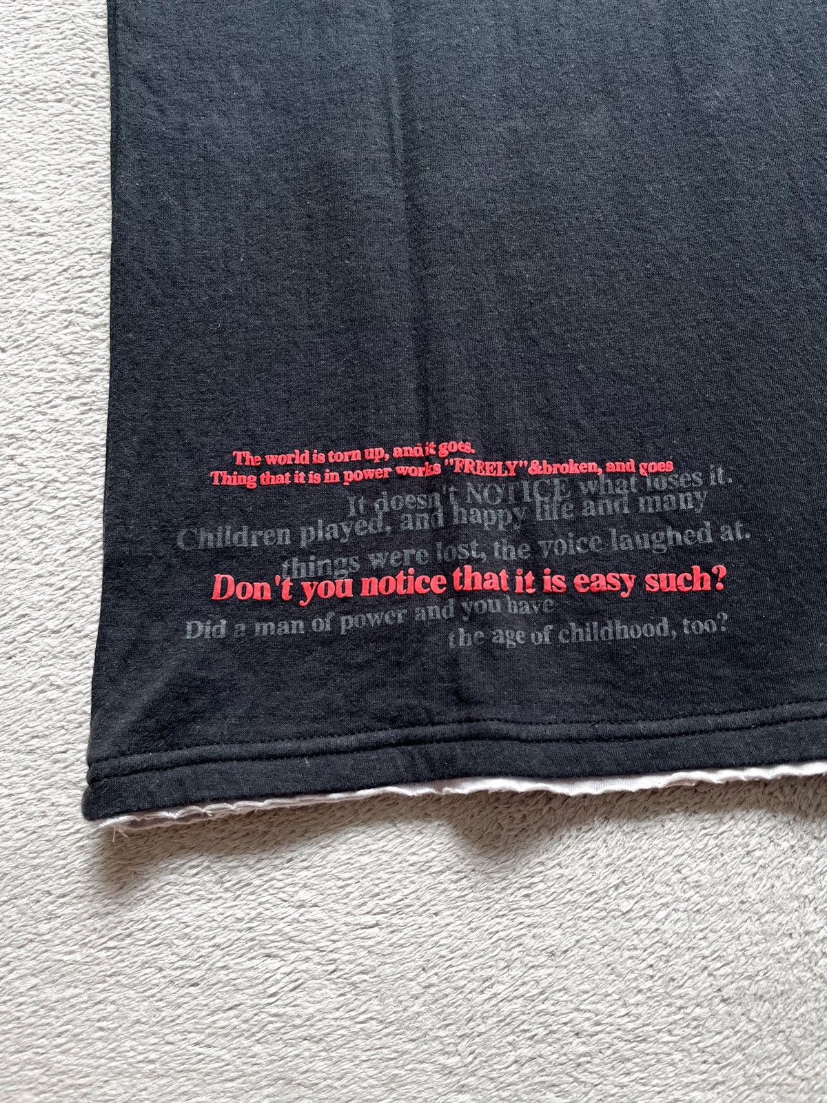 Japanese Brand Y2k Moven-Pick Laces up Poem T.shirt Size US L / EU 52-54 / 3 - 4 Thumbnail
