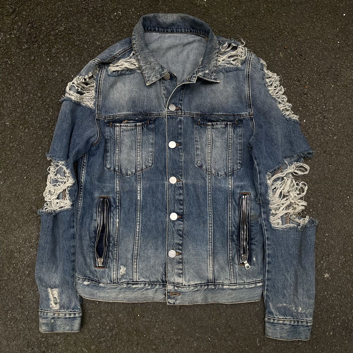 Balmain Balmain Destroyed Zombie Denim Jacket Size US L / EU 52-54 / 3 - 1 Thumbnail