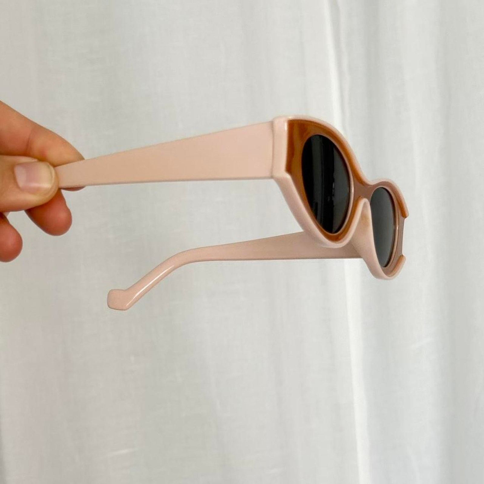 Other brown and pink oval slim sunglasses Size ONE SIZE - 4 Thumbnail
