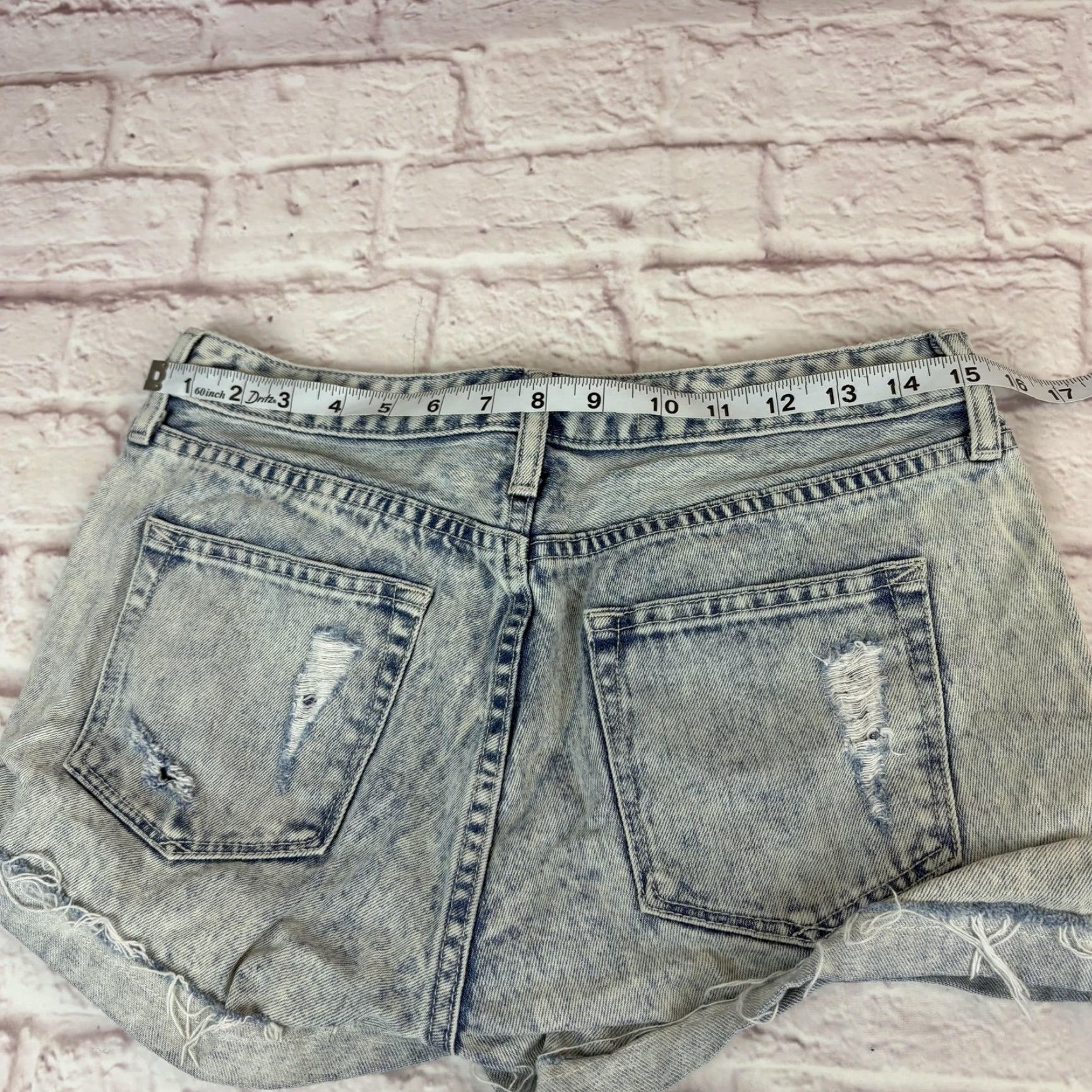 Gap Gap 1969 Denim Shorts Womens 27 Blue Slim Cut-Off Distressed Frayed Raw Hem Varied? Size 27" / US 4 / IT 40 - 7 Thumbnail