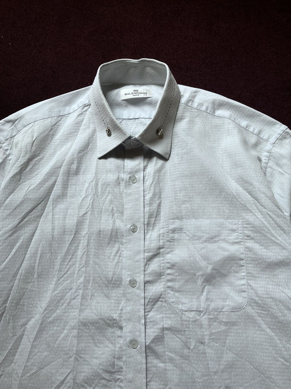 Balenciaga VINTAGE BALENCIAGA DIAMOND BUTTON SHIRT Size US L / EU 52-54 / 3 - 2 Thumbnail