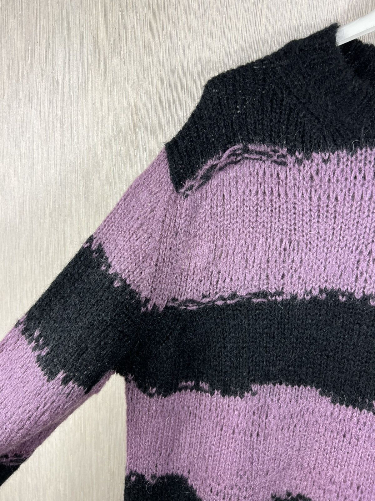 Acne Studios Acne Studios distressed open knit sweter striped Kurt Cobain Size US M / EU 48-50 / 2 - 14 Thumbnail