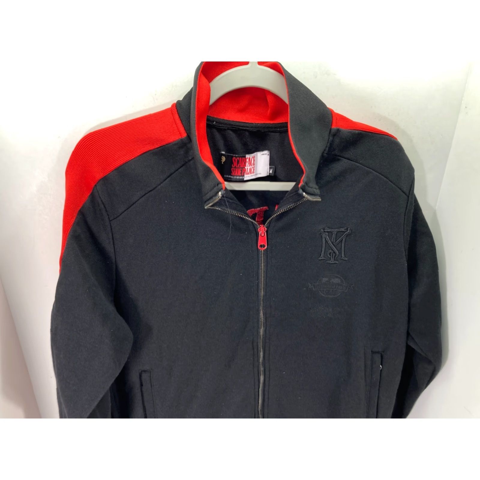Palace Scarface Track Jacket Mens M Black Red Full Zip Pockets Size US M / EU 48-50 / 2 - 4 Thumbnail
