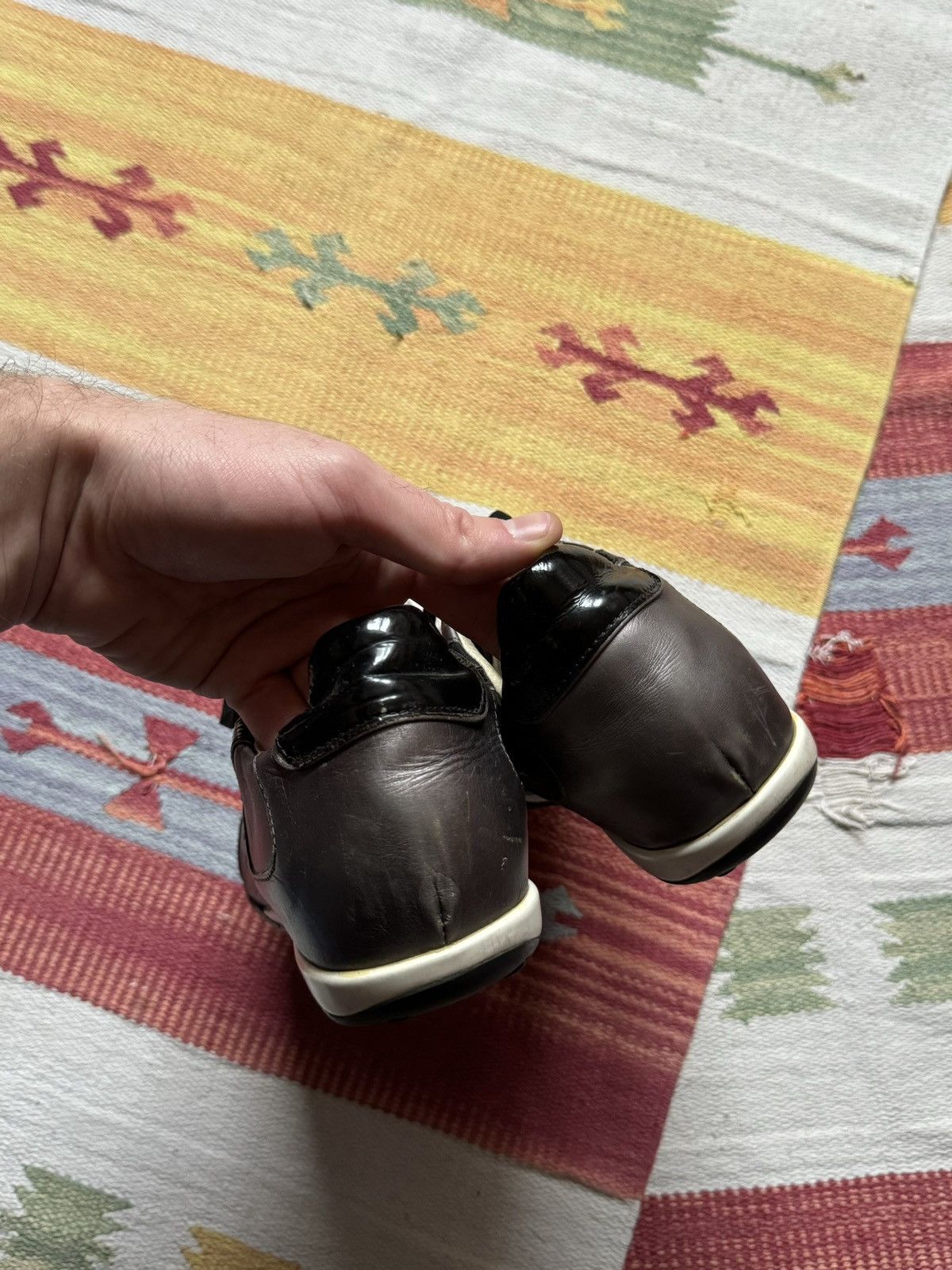 Dirk Bikkembergs Vintage 00’s Dirk Bikkembergs y2k Black Leather Low Sneakers Size US 9 / IT 39 - 12 Thumbnail