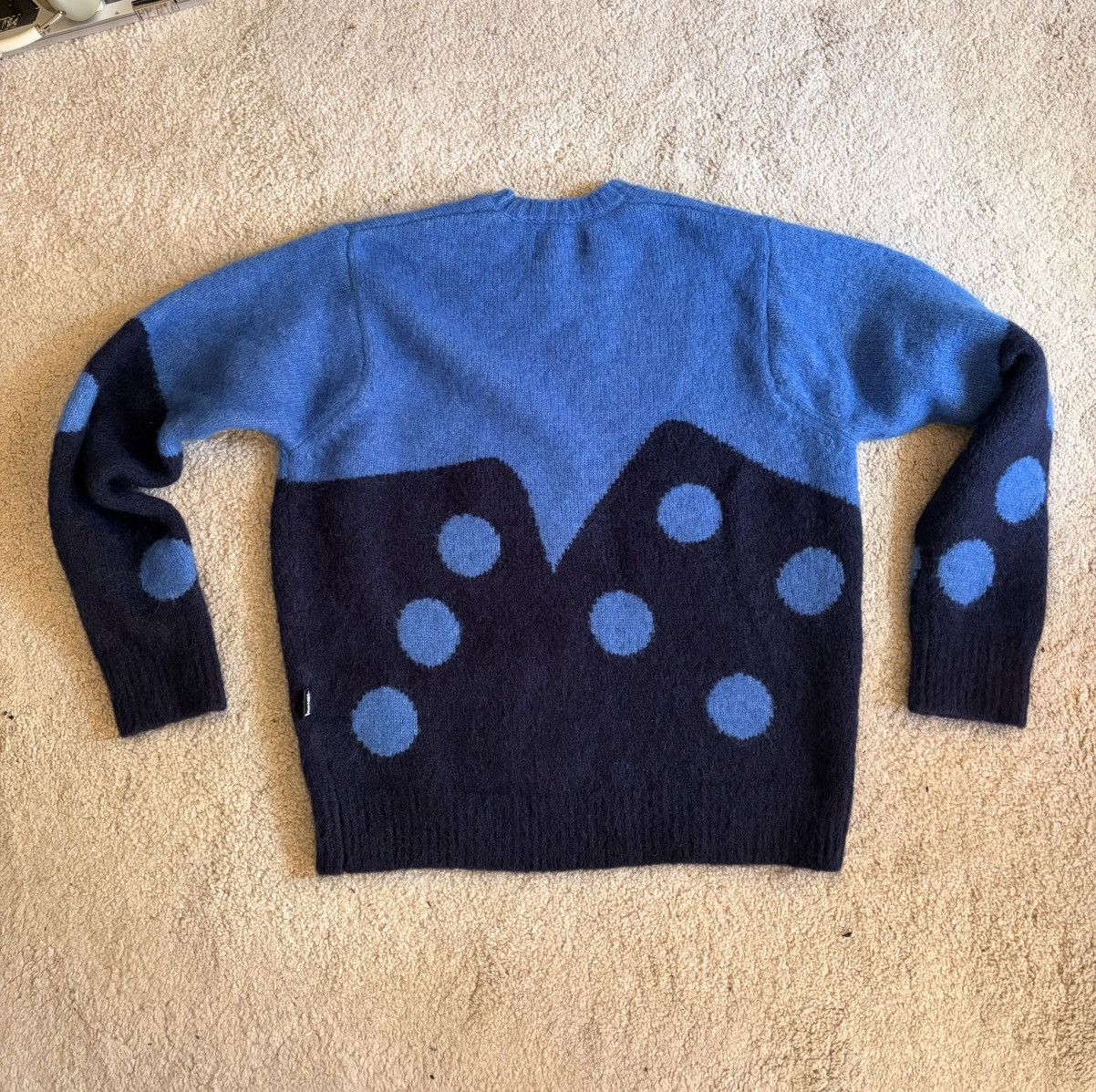 Stussy Stussy Dice Fuzzy Mohair Sweater Blue Size US M / EU 48-50 / 2 - 5 Thumbnail