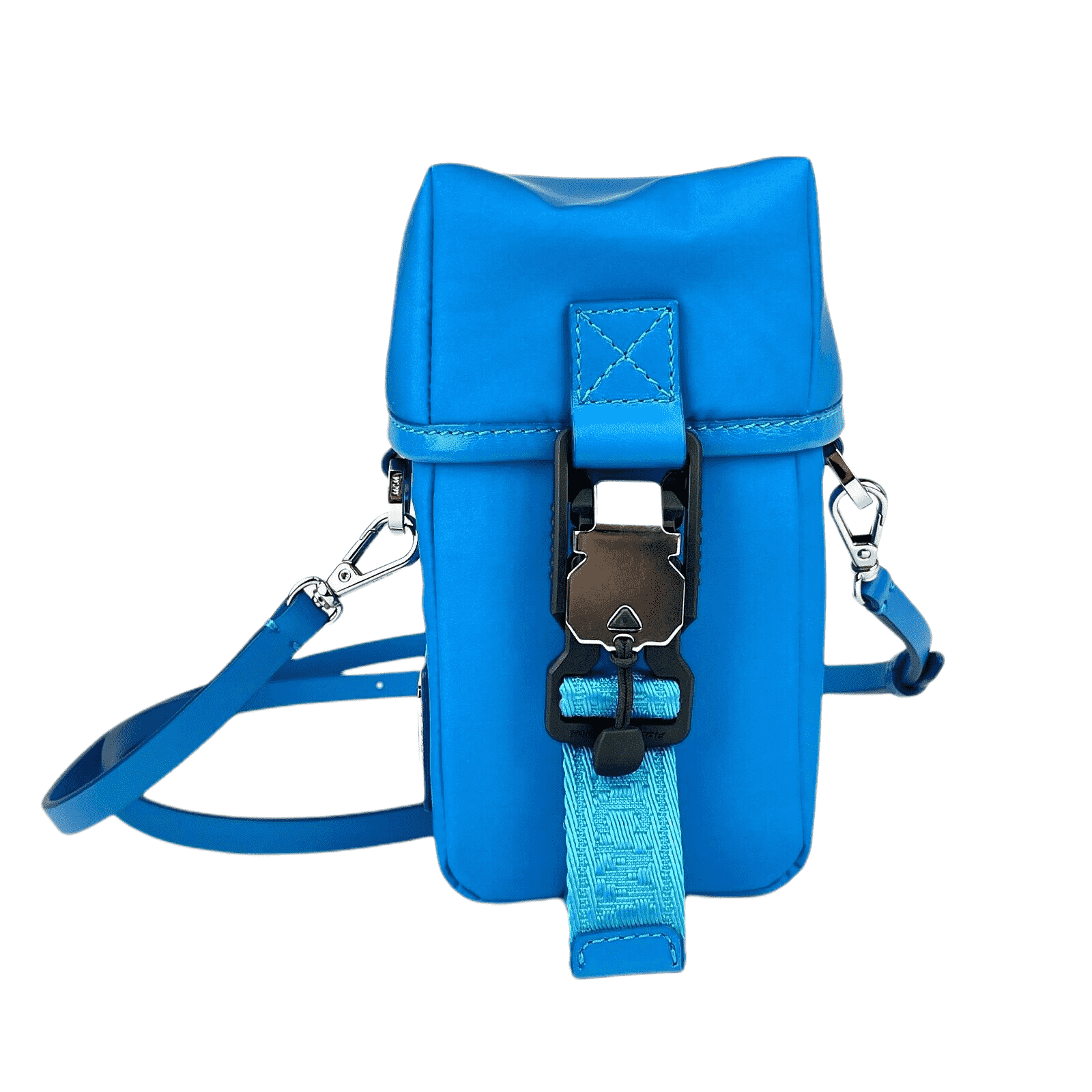 MCM Women's Blue Nylon Mini Flap Pouch Shoulder Waist Bag Size ONE SIZE - 1 Thumbnail