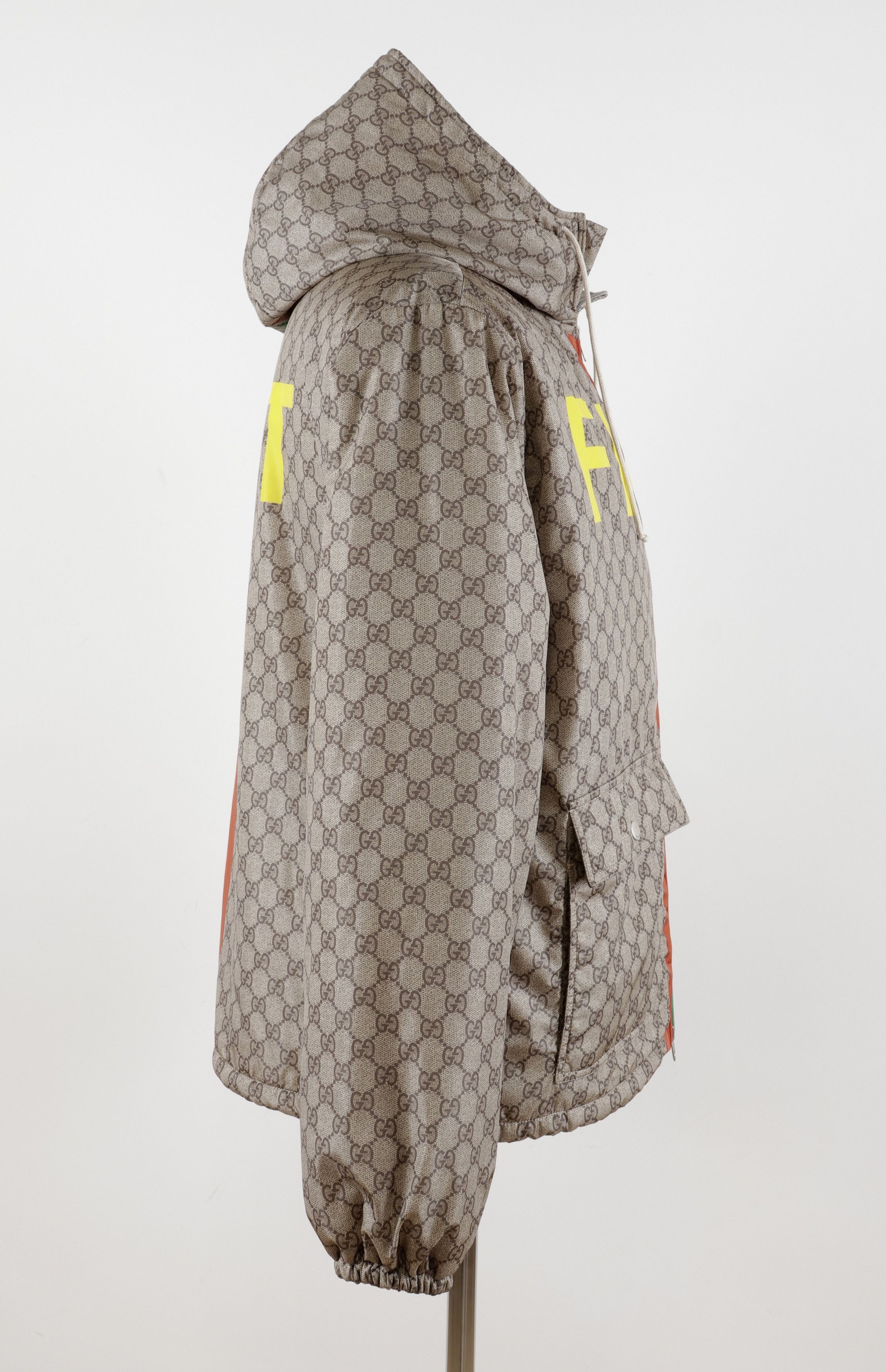Gucci NWOT Gucci "FAKE NOT" Web Beige GG Monogram Jacket Size US L / EU 52-54 / 3 - 8 Thumbnail