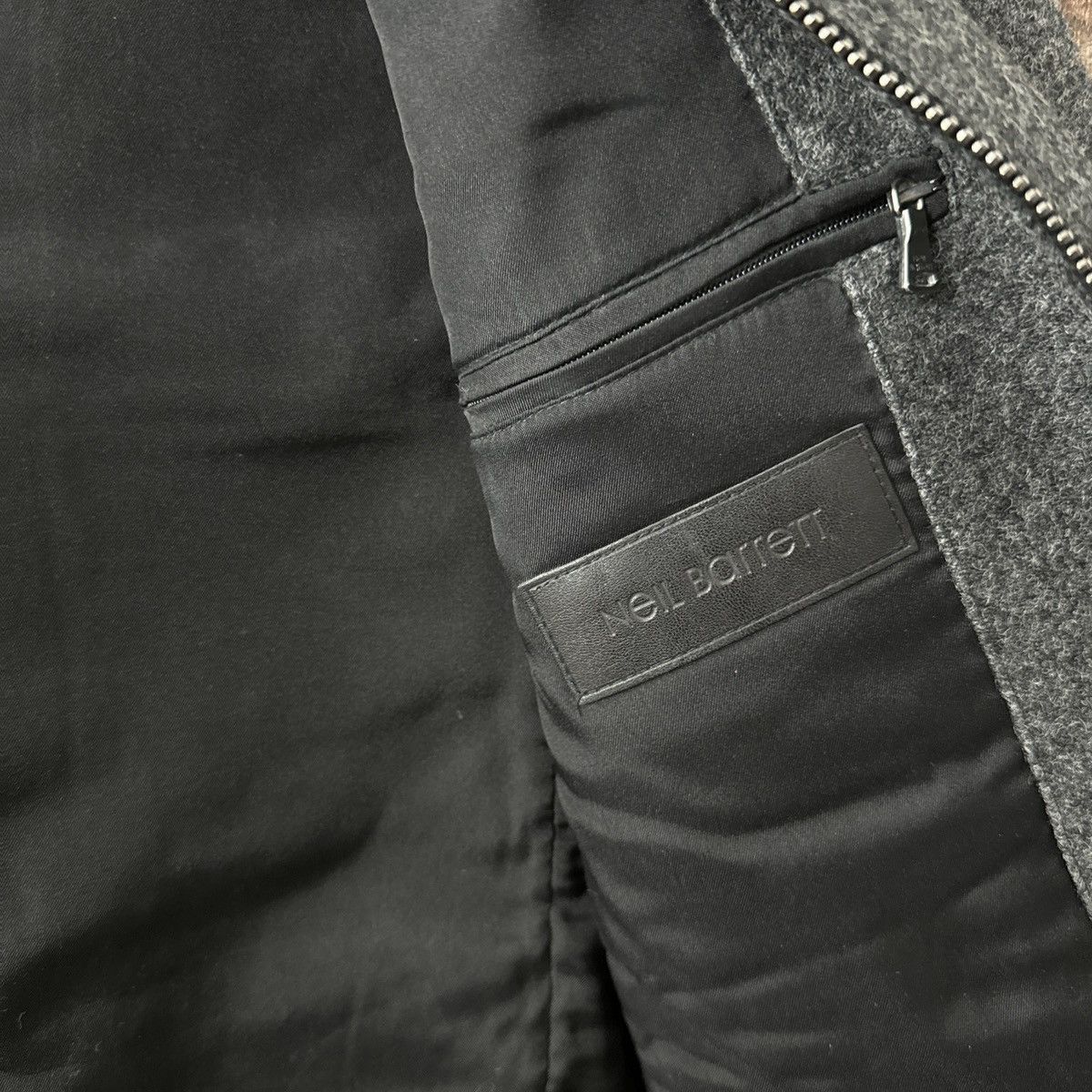 Neil Barrett Slim Fit Neil Barrett Pure Wool Black Gray Bomber Jacket Size US M / EU 48-50 / 2 - 5 Thumbnail
