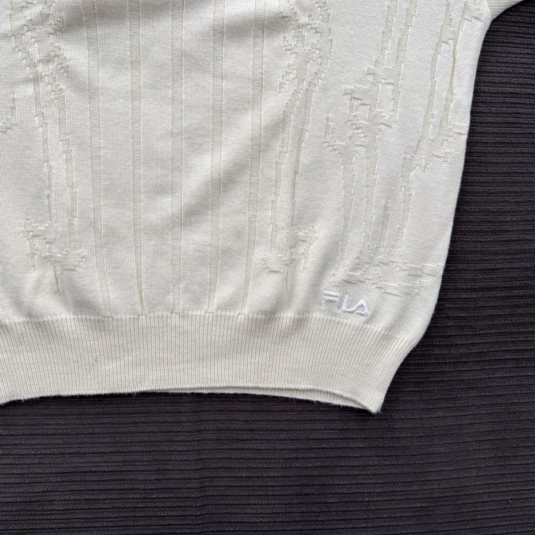 Fila VINTAGE FILA Sweater Men XL Ivory V-Neck Long Sleeve Preppy Tennis Outdoors Pullover Size US XL / EU 56 / 4 - 7 Thumbnail