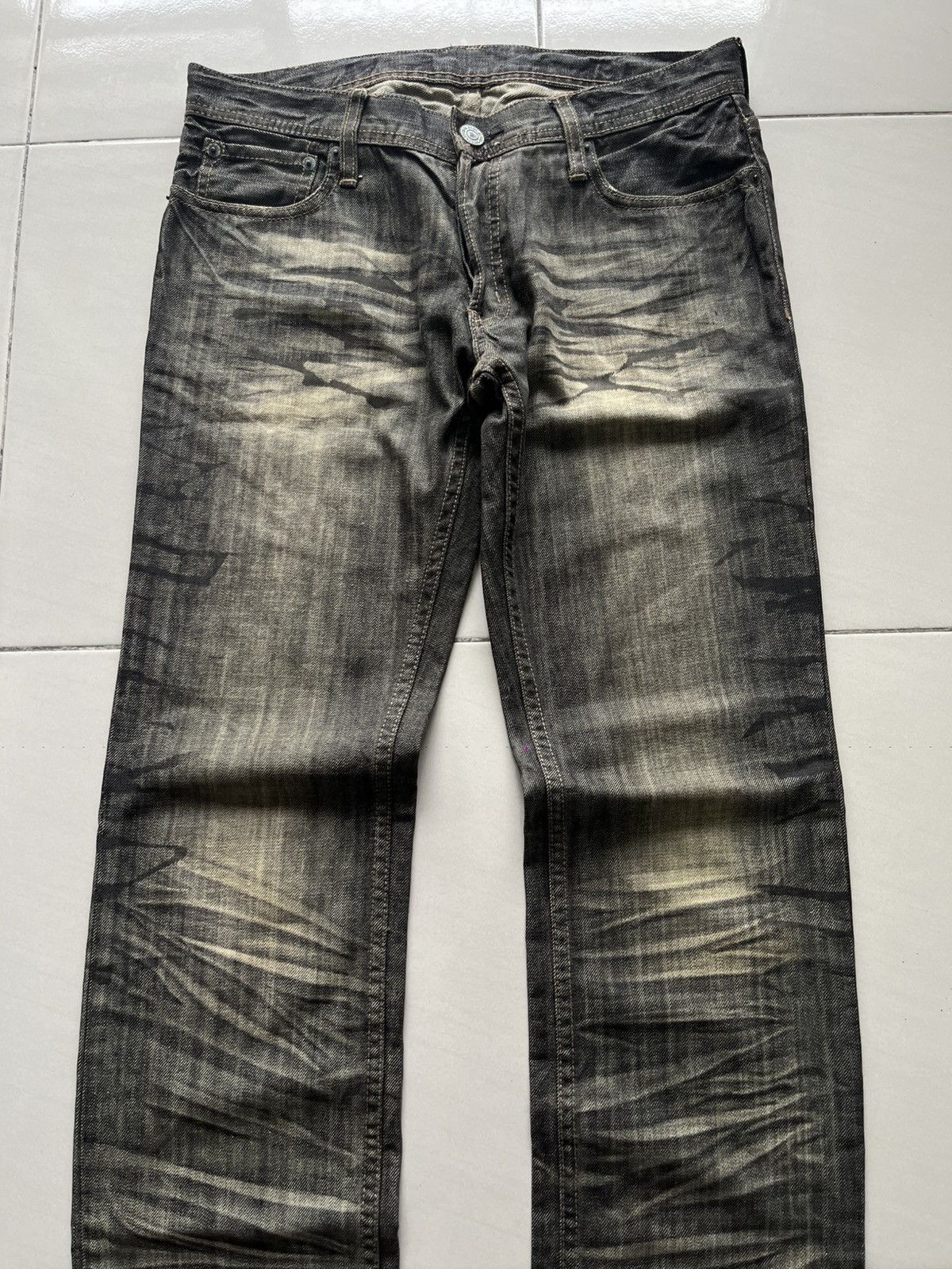 If Six Was Nine Vintage Edge Rupert Claws Punk Gothic Straight Cut Jeans Size US 32 / EU 48 - 2 Thumbnail
