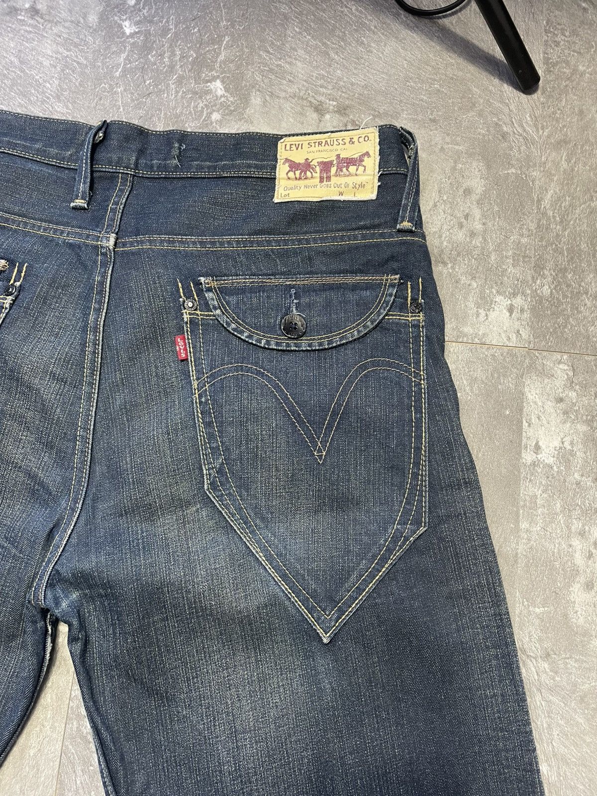 Levi's Vintage Levi's 503 Lose Selvedge Jeans Flared Y2k Denim Size US 34 / EU 50 - 2 Thumbnail