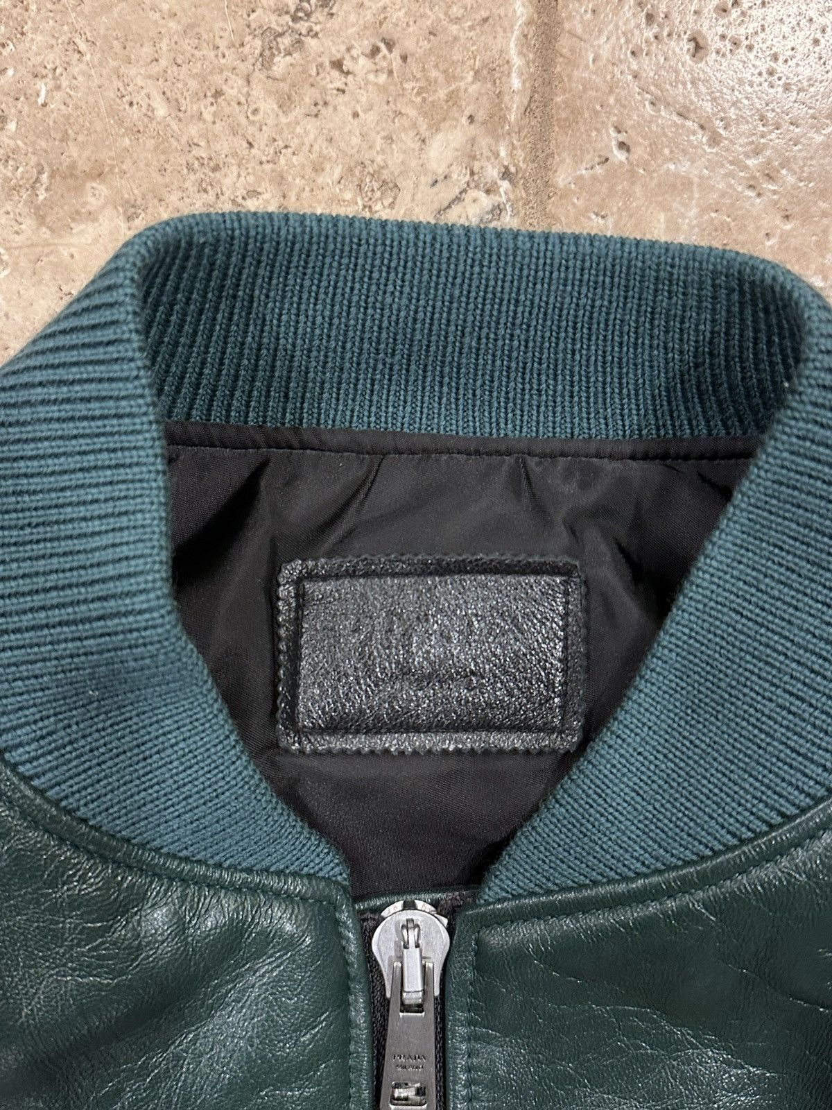 Prada Prada x Raf Simmons Nappa Bomber Leather Billiard Green FW21 Size US L / EU 52-54 / 3 - 8 Thumbnail