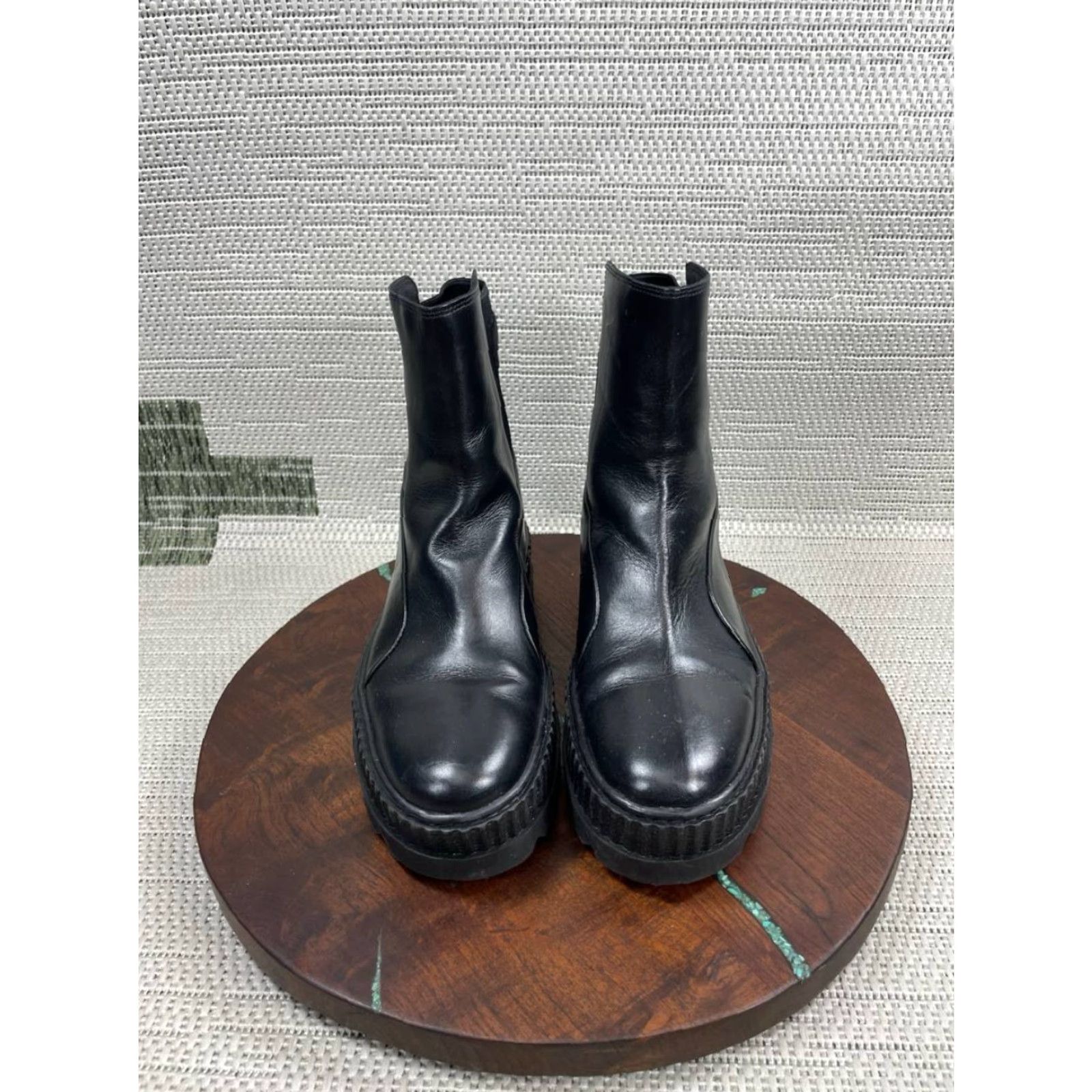 Puma Puma Boots Womens Size 9.5 Us Fenty Chelsea Sneaker Black Leather Ankle Pull On Chelsea Boots Puma x Fenty Womens 9.5 Black Leather Ankle Pull On Size US 10 / IT 40 - 4 Thumbnail