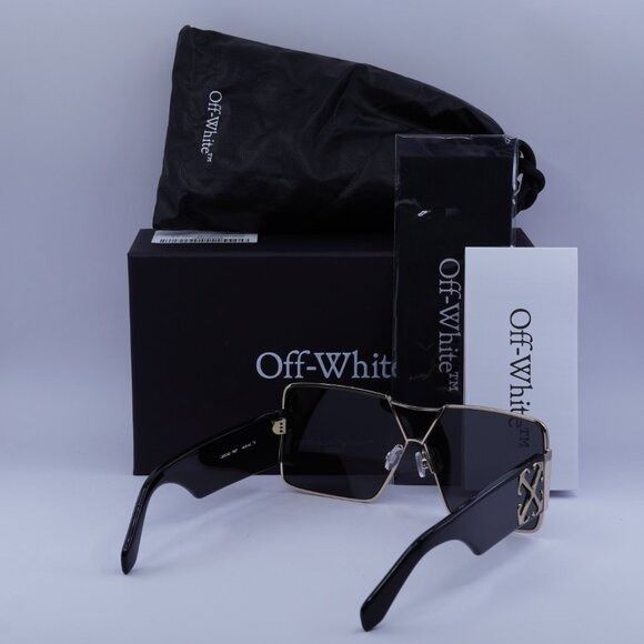 Off-White Off-White ASPEN 7607 Sunglasses Gold/Black Shield Frame Size ONE SIZE - 10 Thumbnail