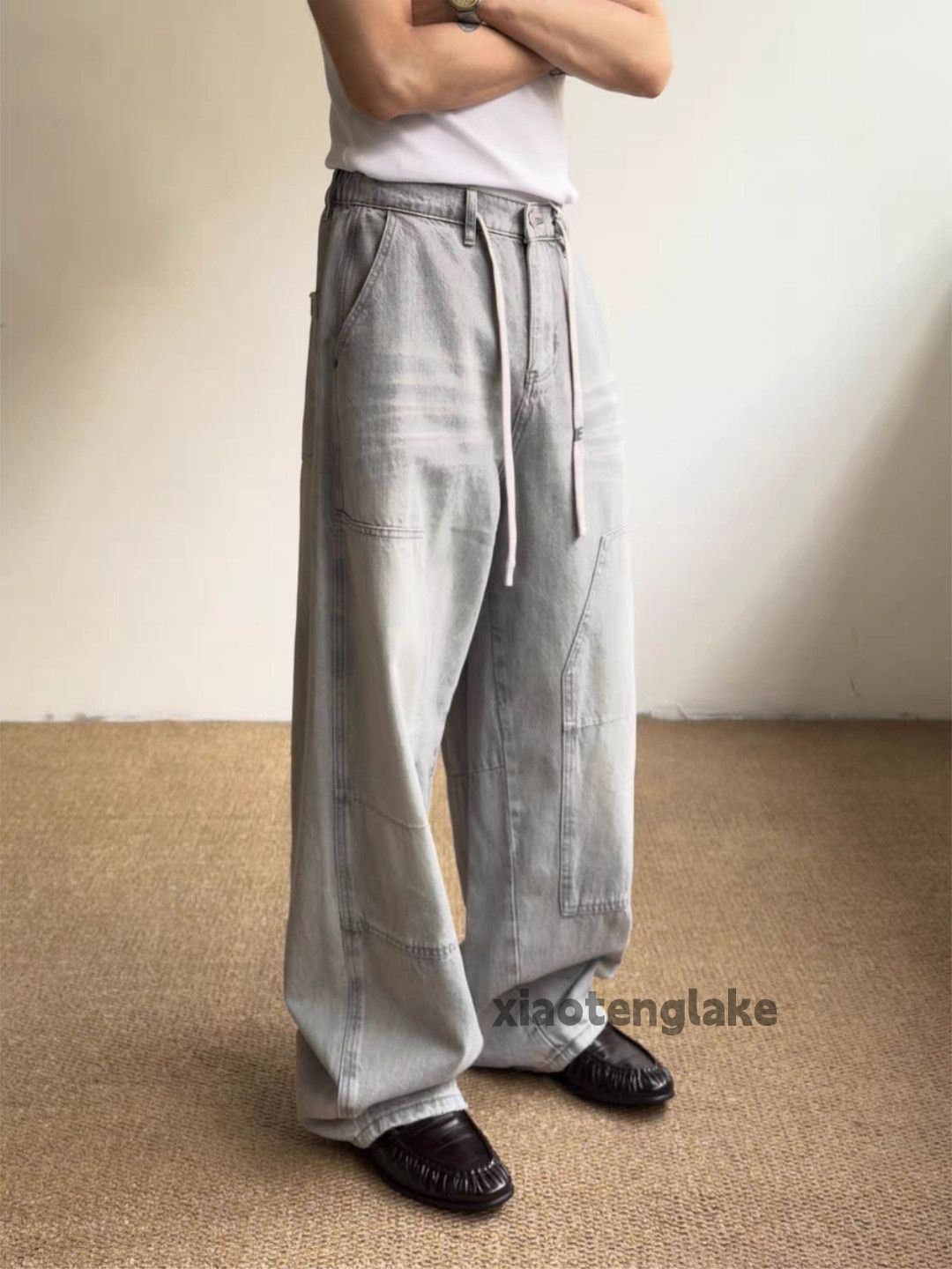 Jean xz Balenciaga rickowens style baggy wide carpenter jeans Size US 30 / EU 46 - 1 Thumbnail