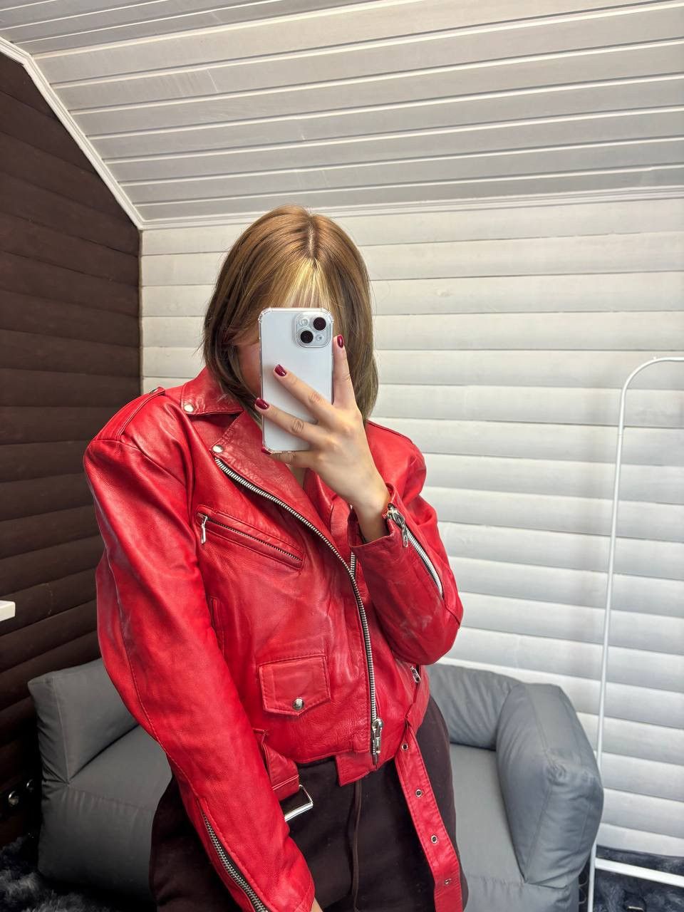 Vintage Vintage Y2K Red Leather Vera Pelle Italy Motorcycle Jacket Size US M / EU 48-50 / 2 - 15 Thumbnail