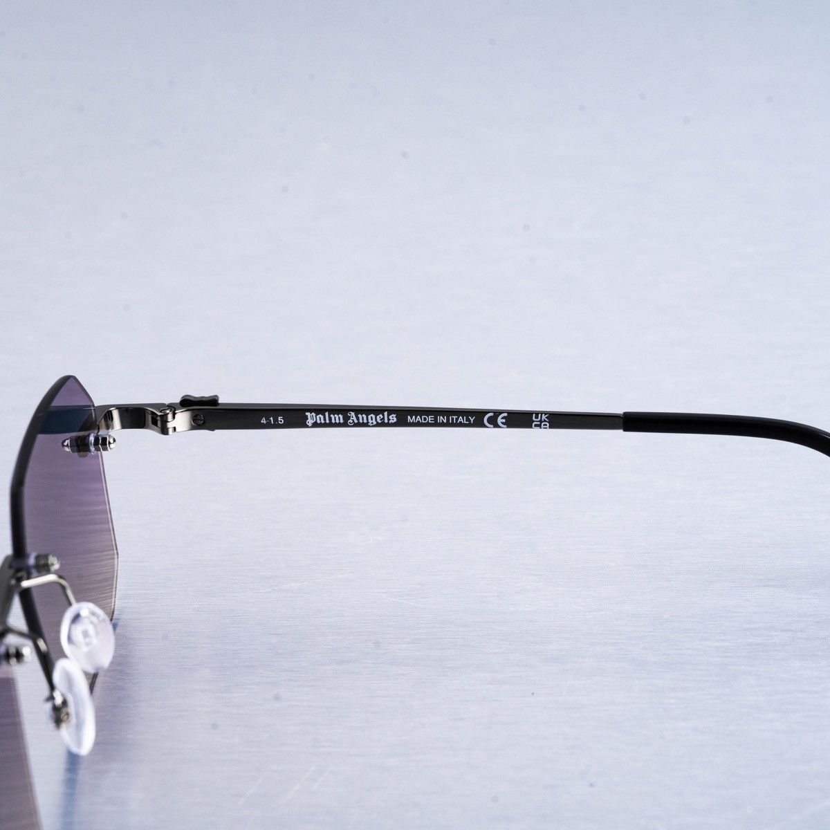 Palm Angels PALM ANGELS QUARTZ GUNMETAL BLUE GRADIENT SUNGLASSES Size ONE SIZE - 5 Thumbnail
