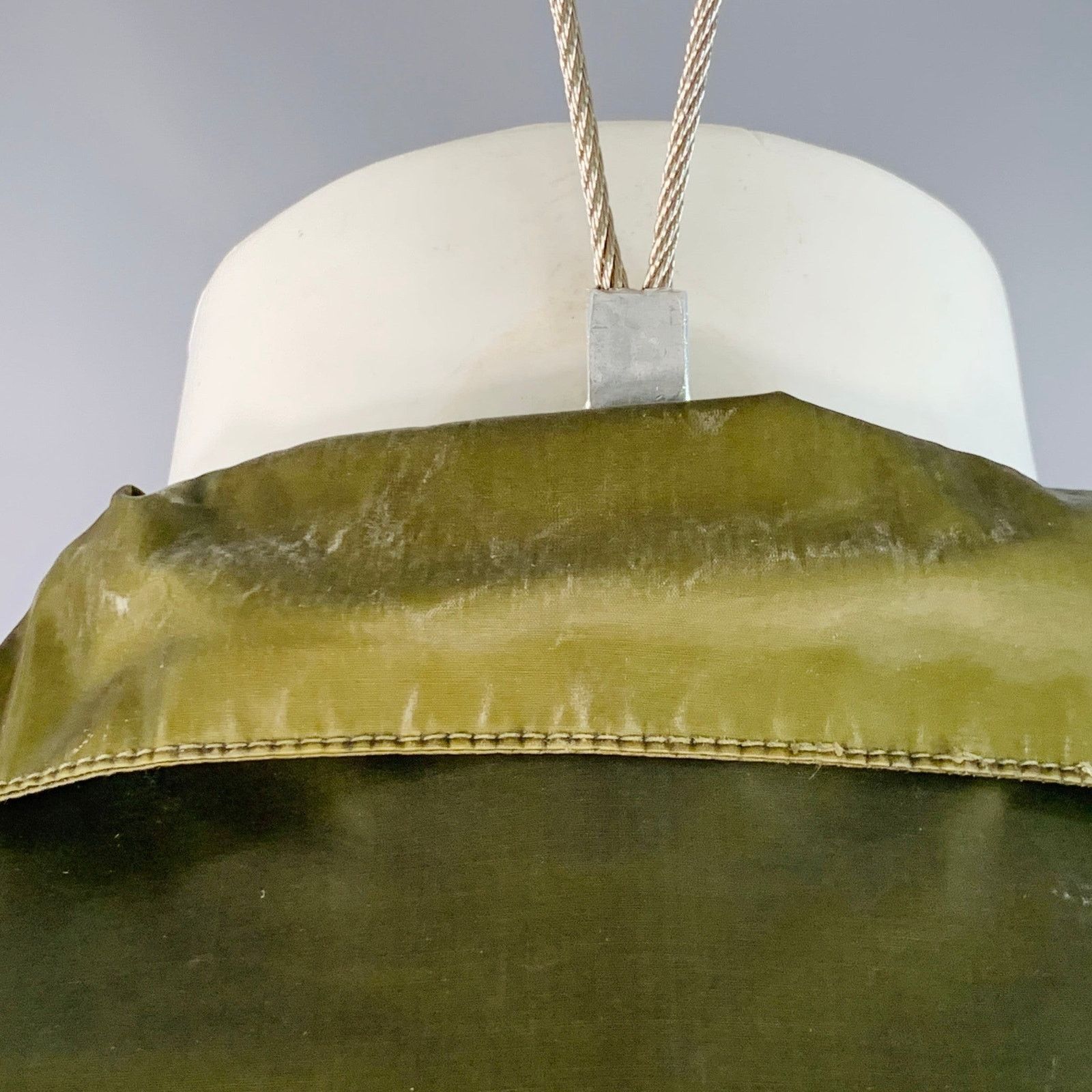MR & MRS ITALY MR & MRS XS Green Olive Shimmery Cotton Blend Parka Jacket Size US XS / EU 42 / 0 - 6 Thumbnail