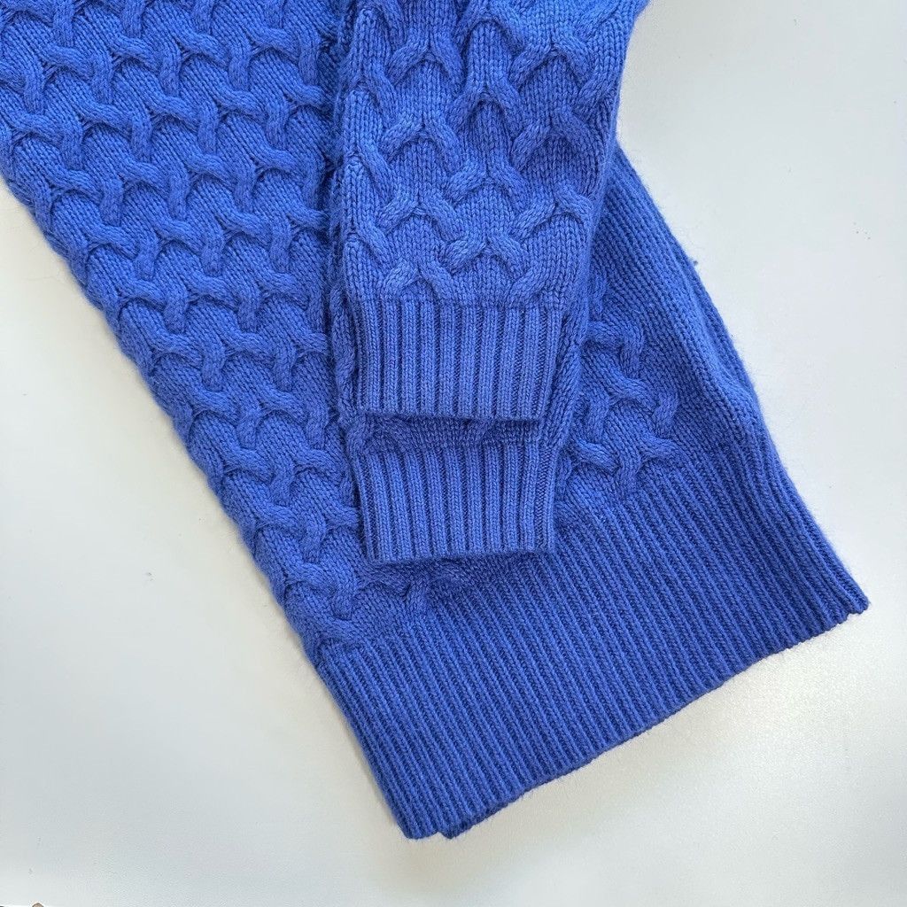 J.Crew J. Crew Cable Knit Wool Crewneck Pullover Sweater in Blue XL Size XL / US 12-14 / IT 48-50 - 5 Thumbnail