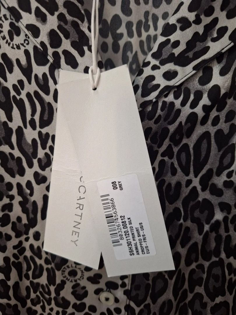 Stella McCartney Stella McCartney - Leopard Printed Silk Cropped Shirt (NWT) Size S / US 4 / IT 40 - 6 Thumbnail