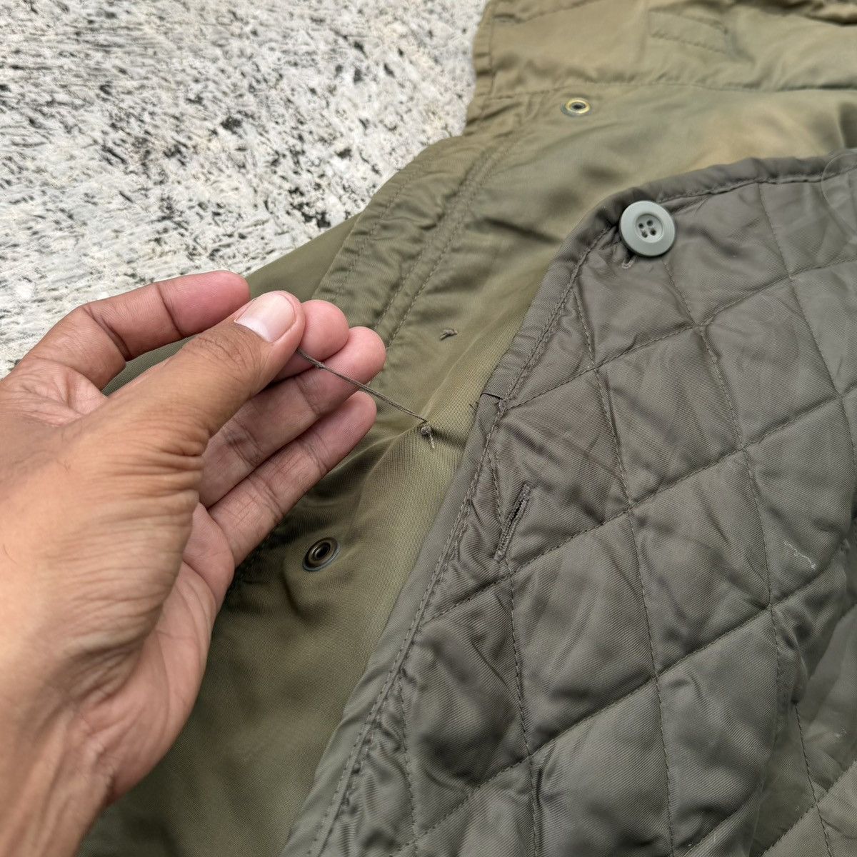 Vintage Army Project VTG Military Jacket Olive Green Quilted Lining Size US M / EU 48-50 / 2 - 14 Thumbnail