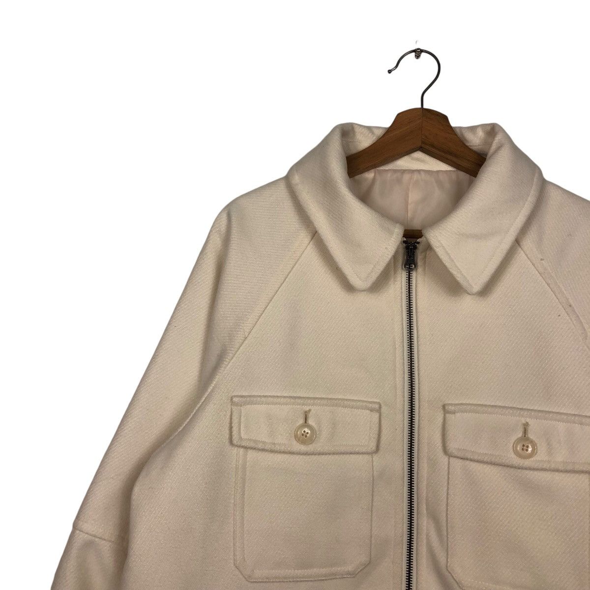 Japanese Brand 📌Vintage Cropped Wool Biker Jacket GU Size US XL / EU 56 / 4 - 8 Thumbnail