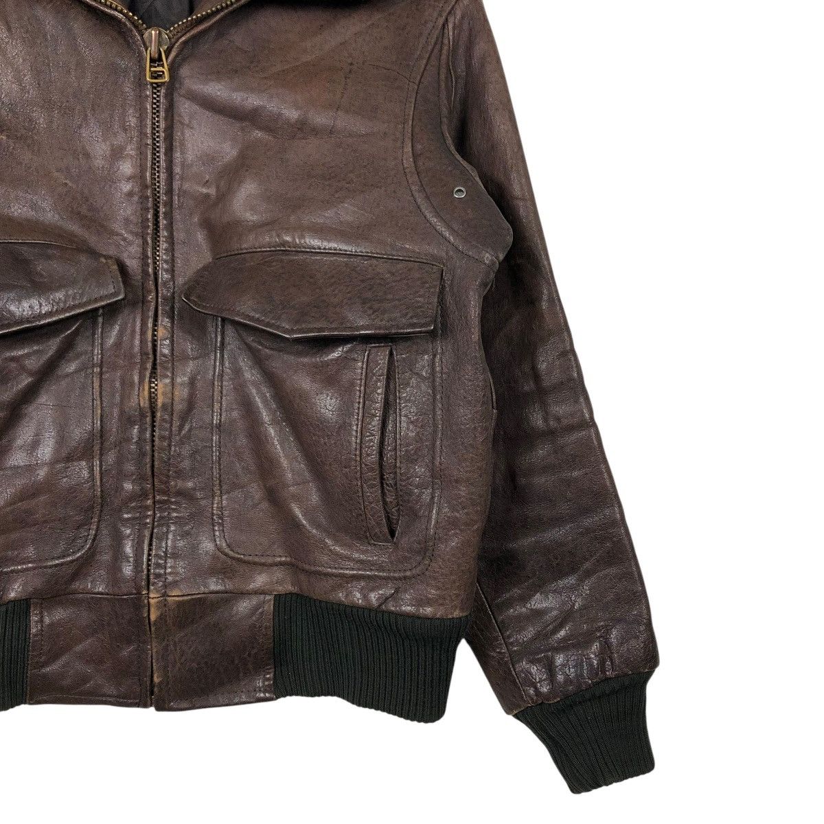 Japanese Brand 🔥VINTAGE LEATHER JACKET BIKER FREETIME FUR COLLAR Size US S / EU 44-46 / 1 - 7 Thumbnail
