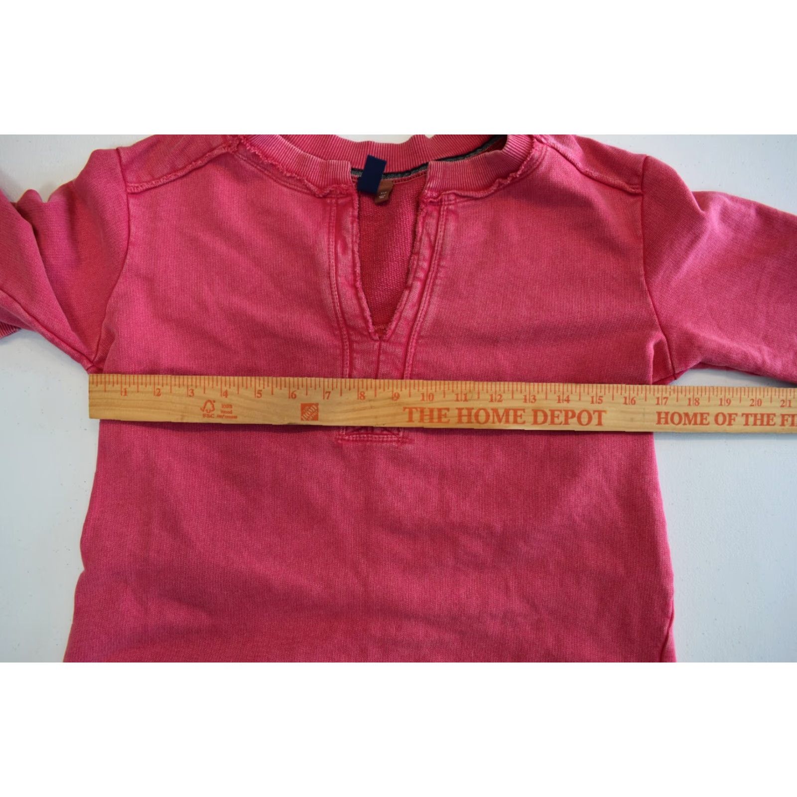 Vintage Pilcro Sweatshirt Long Sleeve Pink 2XS Womens Pullover Terry Cotton V-Neck Casual Pullover Sweatshirt Women Size XXS / US 00 / IT 34 - 4 Thumbnail