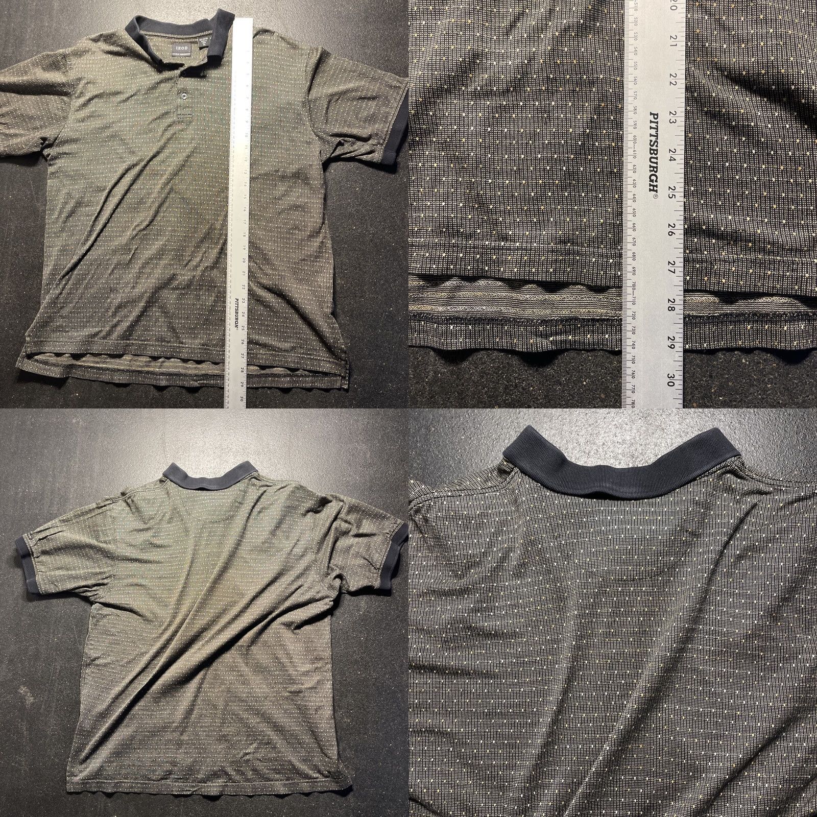 Izod IZOD Polo Short Sleeve Multicolor Ringer Golf Polo Mens XL Regular Cotton 100% Breathable Tropical Pattern Golf Casual Summer Shirt Size US XL / EU 56 / 4 - 8 Thumbnail