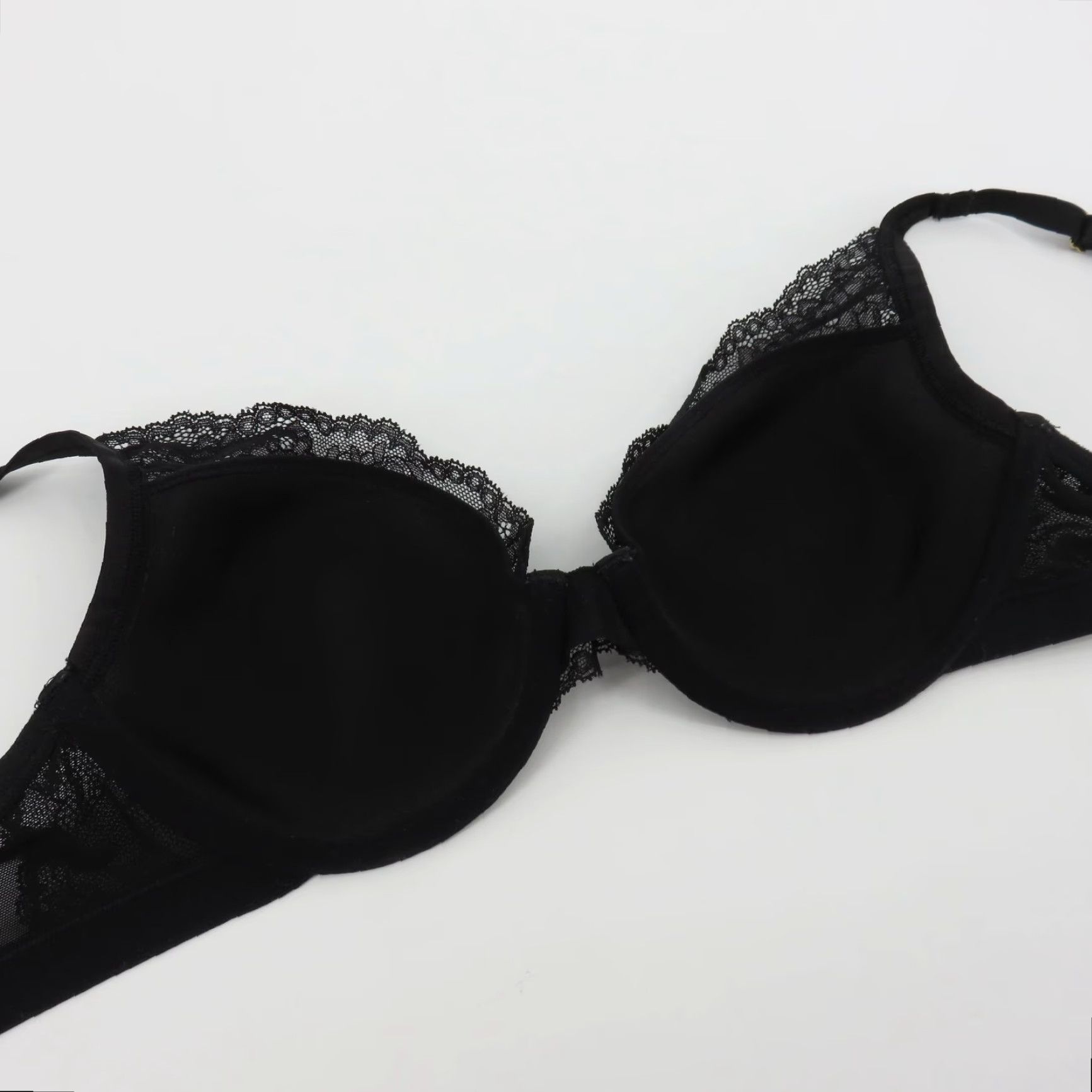 Vintage Soma Bra 34B Lightest Lift Lace Plunge Underwire Black Floral Women T-Shirt Bra Mens? Size ONE SIZE - 7 Thumbnail