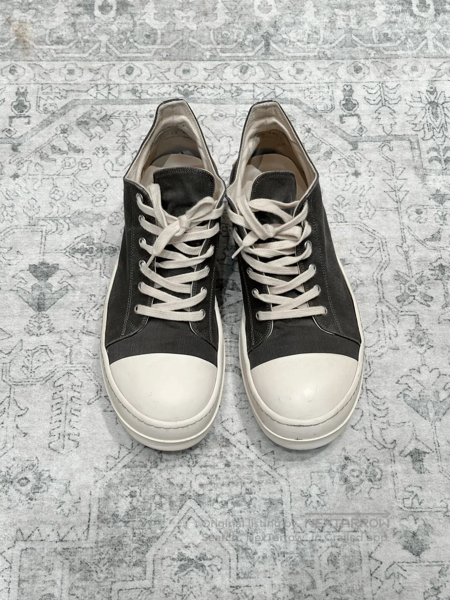 Rick Owens Rick Owens x Converse Gray Canvas Low Top. Size US 11 / EU 44 - 1 Thumbnail