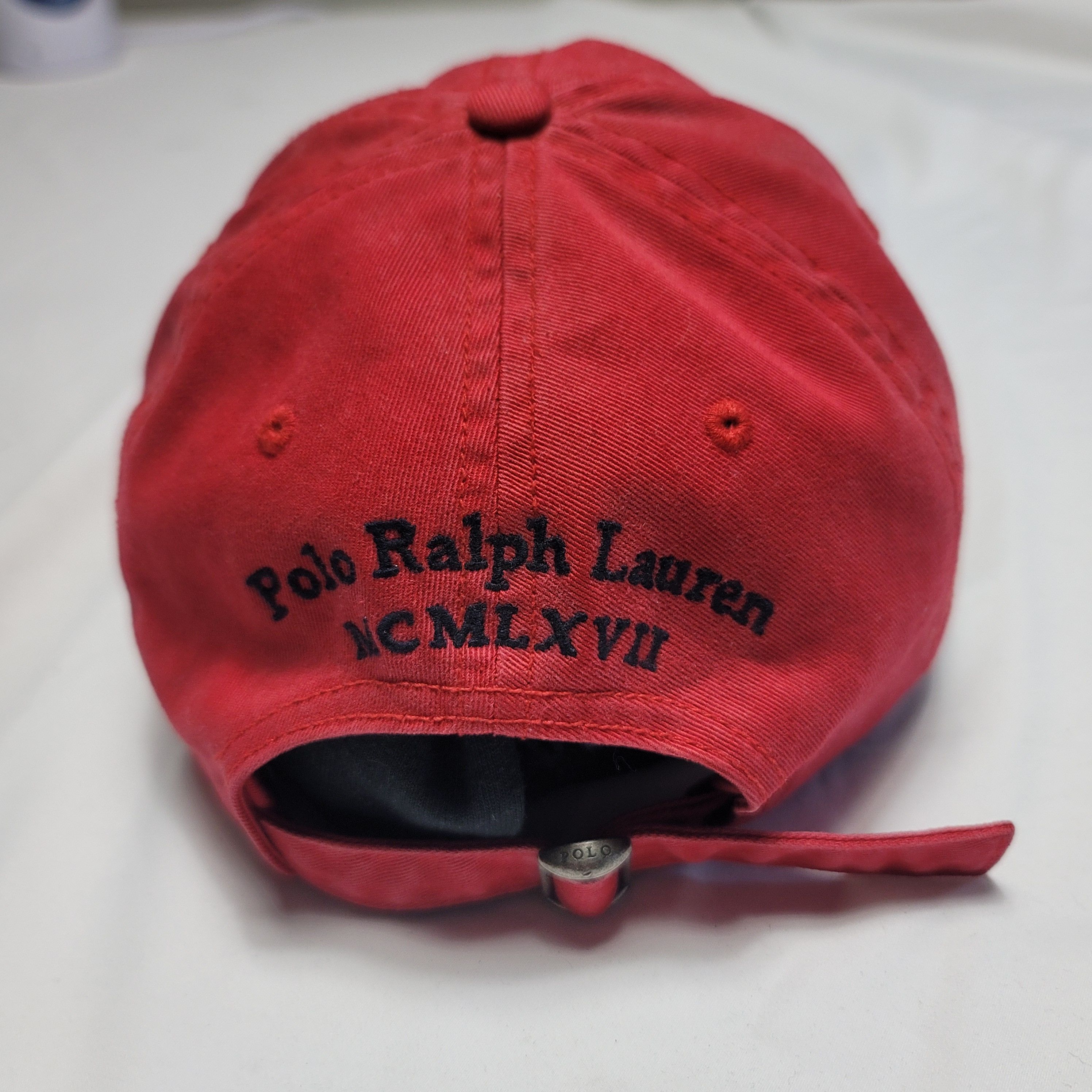 Polo Ralph Lauren Polo Ralph Lauren Red Embroidered Cap Size ONE SIZE - 5 Thumbnail