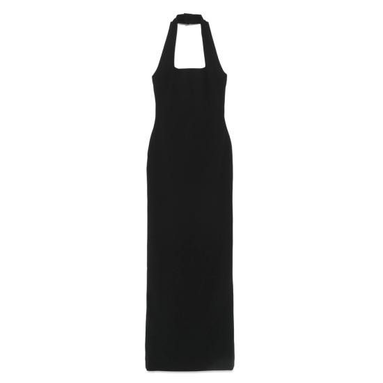 ワンピース SOLACE LONDON Woman Dress Black OS44047 BLACK SOLACE LONDON - Ilona Maxi Dress in Black | Leam Roma