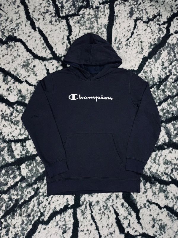 Champion Champion navy blue hoodie with logo S Size US S / EU 44-46 / 1 - 1 Thumbnail