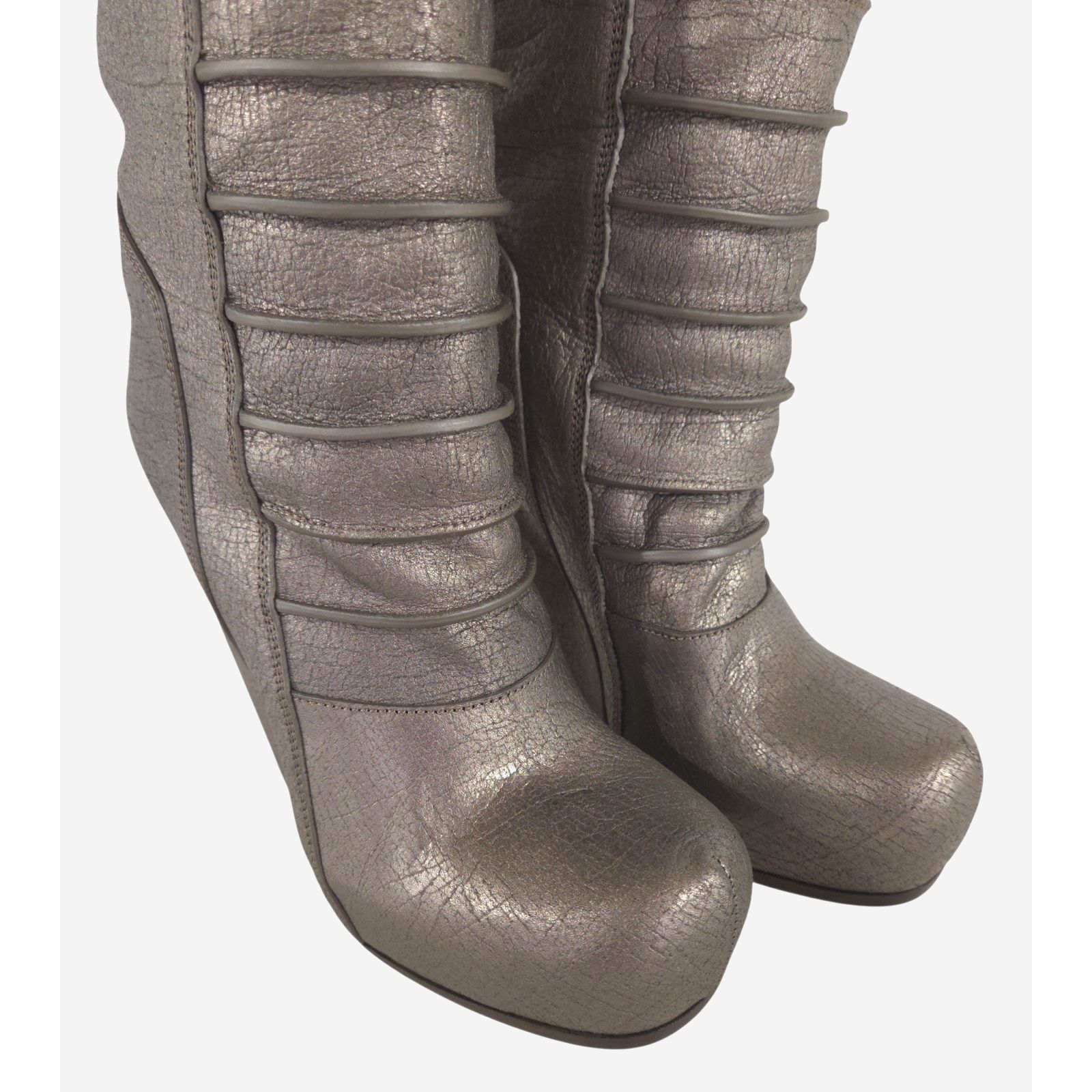 Rick Owens Rick Owens Ruhlmann Boots US 6 EU 36 Womens Silver Tall NWOT Size US 6 / IT 36 - 5 Thumbnail
