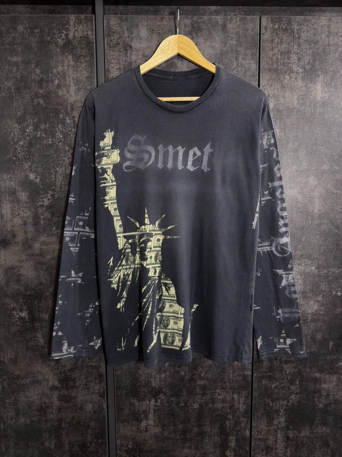 Christian Audigier Sick Vintage Smet Christian Audigier Money Skull Longsleeve Size US M / EU 48-50 / 2 - 1 Thumbnail