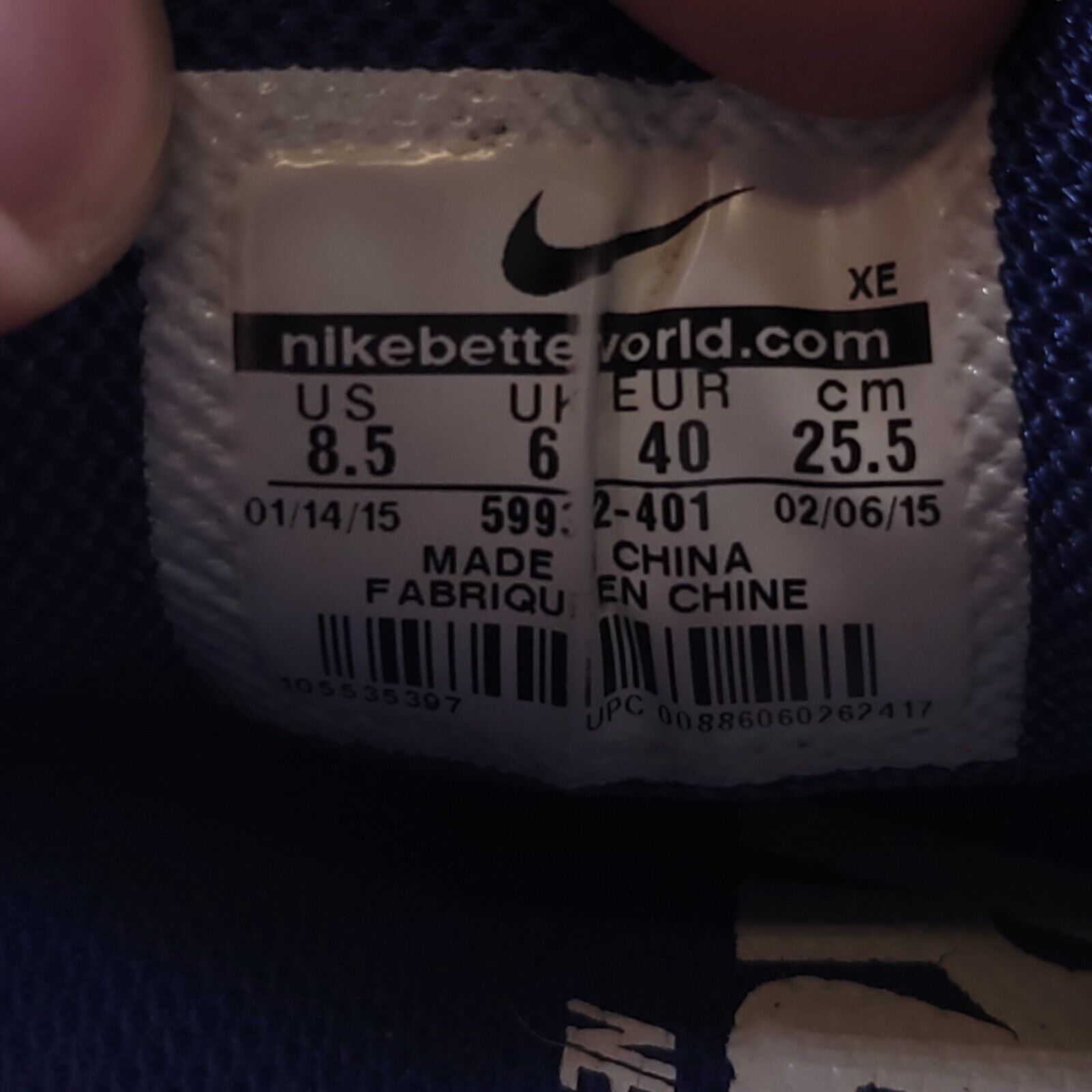 Nike Nike Zoom Pegasus 30 Shoe Womens Size 8.5 599392-401 Blue Size US 8.5 / IT 38.5 - 9 Thumbnail
