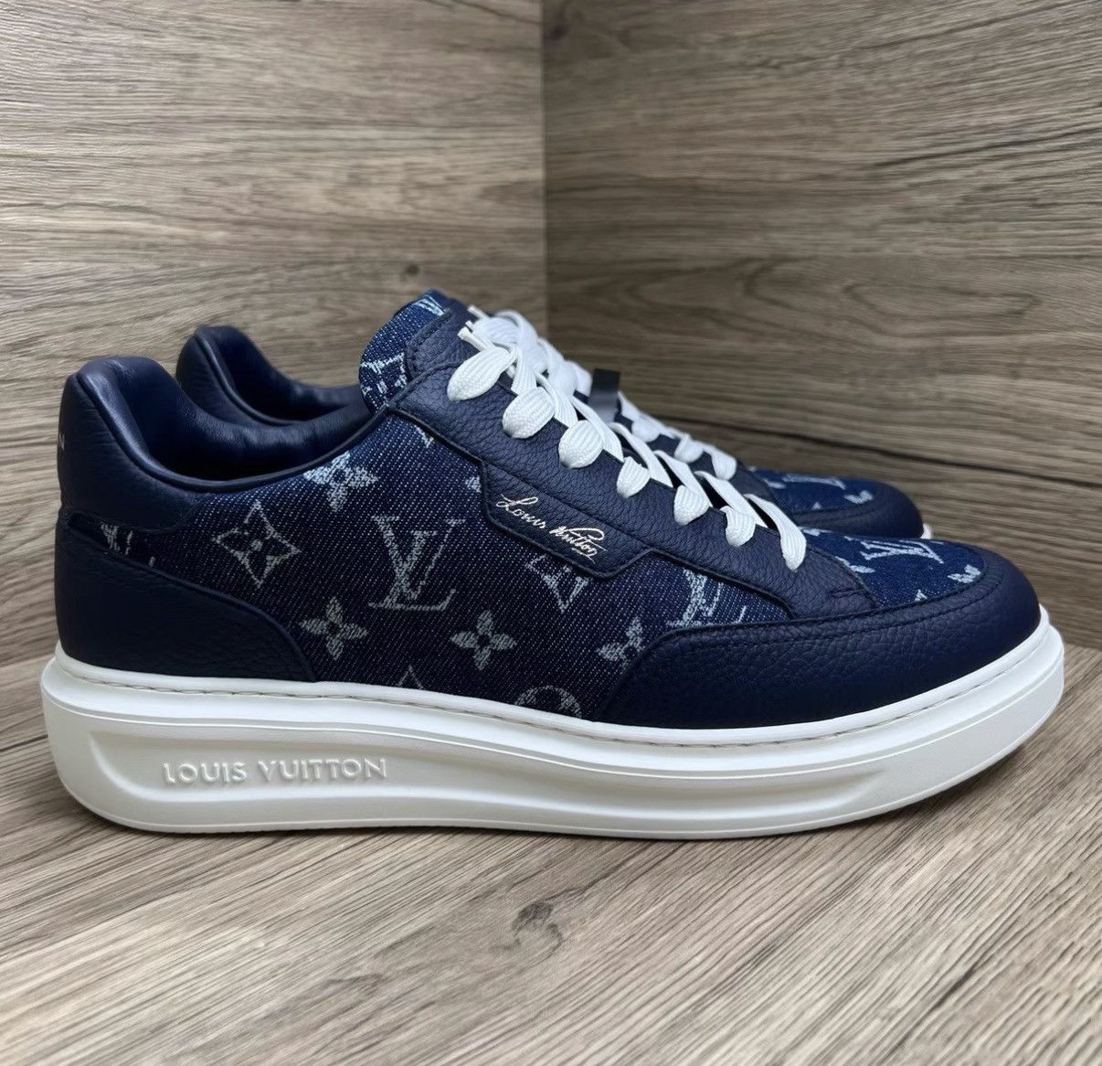 Louis Vuitton Louis Vuitton Beverly Hills Print Platform Sneakers J41 Size US 8.5 / EU 41-42 - 4 Thumbnail