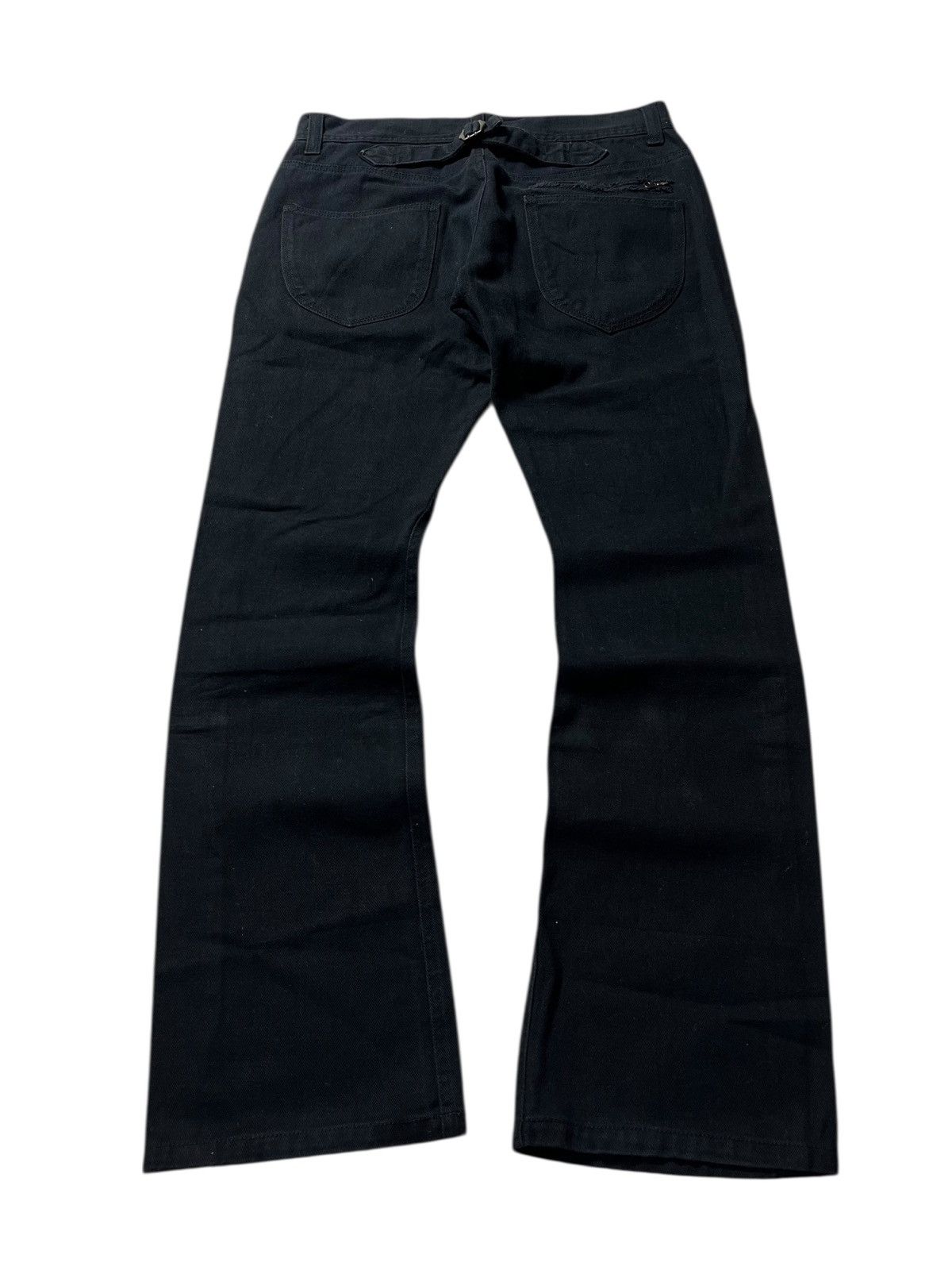Japanese Brand Crazy Distresed Buckleback Gothic Lgb Style Flare Pants Size US 30 / EU 46 - 9 Thumbnail