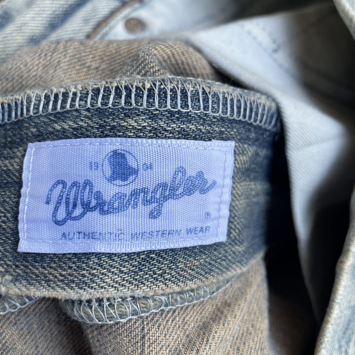 Wrangler 🔥Vintage 80s Wrangler Stoned Washed Ripped Distress Jeans Size US 32 / EU 48 - 15 Thumbnail