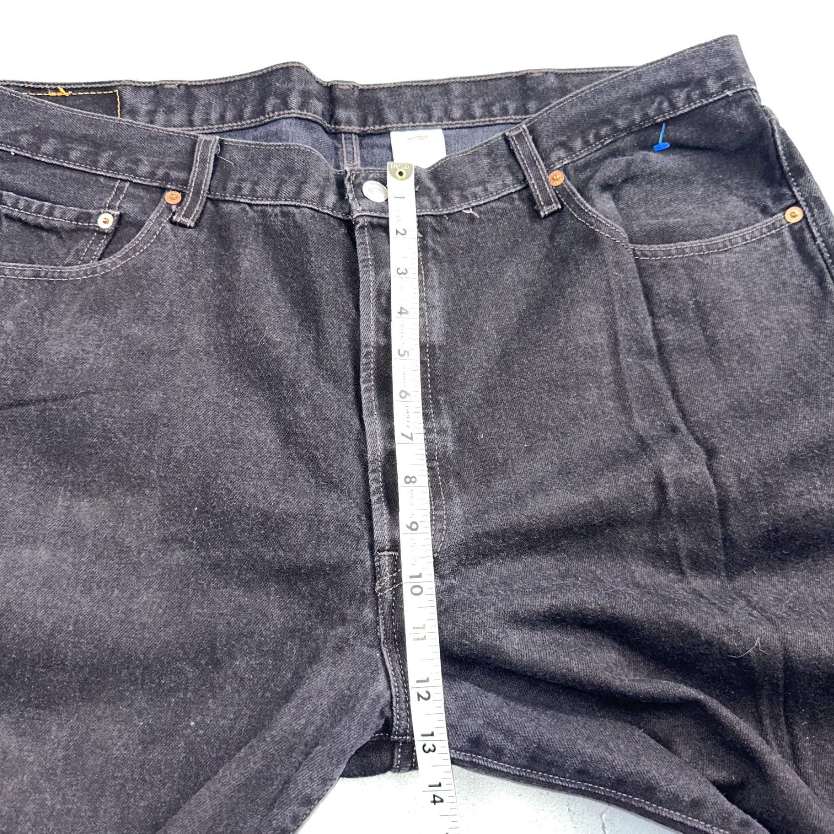 Levi's VINTAGE Levi's 501 Jeans - Black Dark Wash, Straight, Mid Rise, 42x32 - Men - Regular Size - 90s Theme - Button Fly Size US 42 / EU 58 - 6 Thumbnail