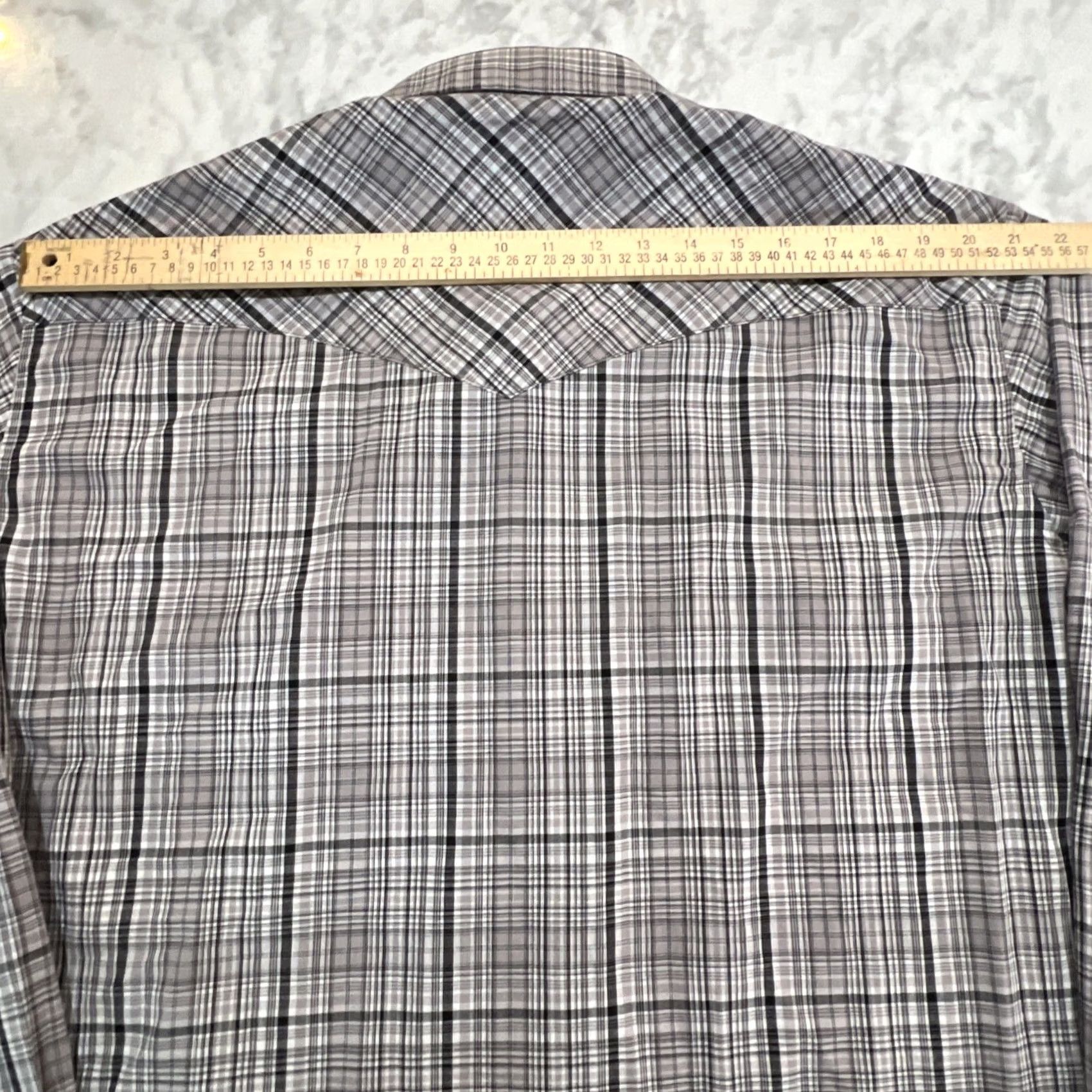 Wrangler Wrangler Mens 2XL Plaid Long Sleeve Snap Shirt Set 2 Cowboy Western Rancher Size US XXL / EU 58 / 5 - 7 Thumbnail
