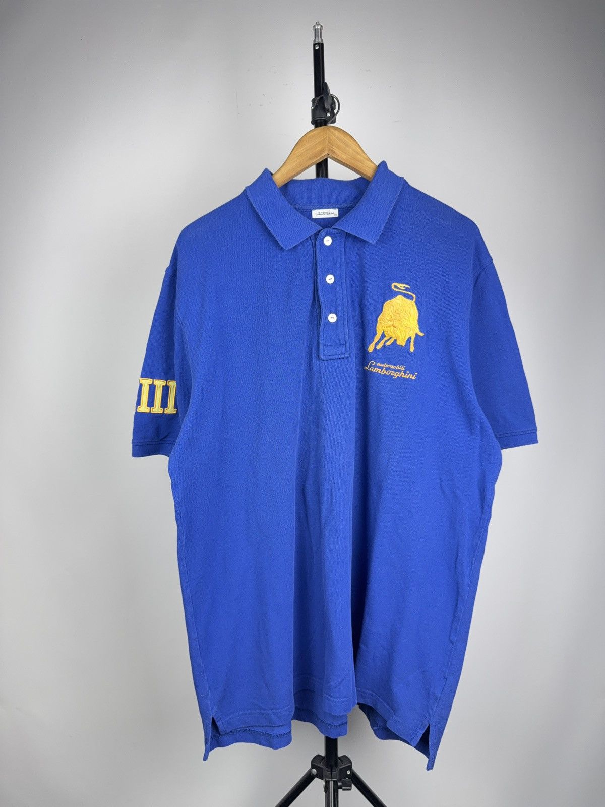 Lamborghini Luxury Automobili Lamborghini Bull Logo Polo Shirt Blue XXL Size US XXL / EU 58 / 5 - 1 Thumbnail