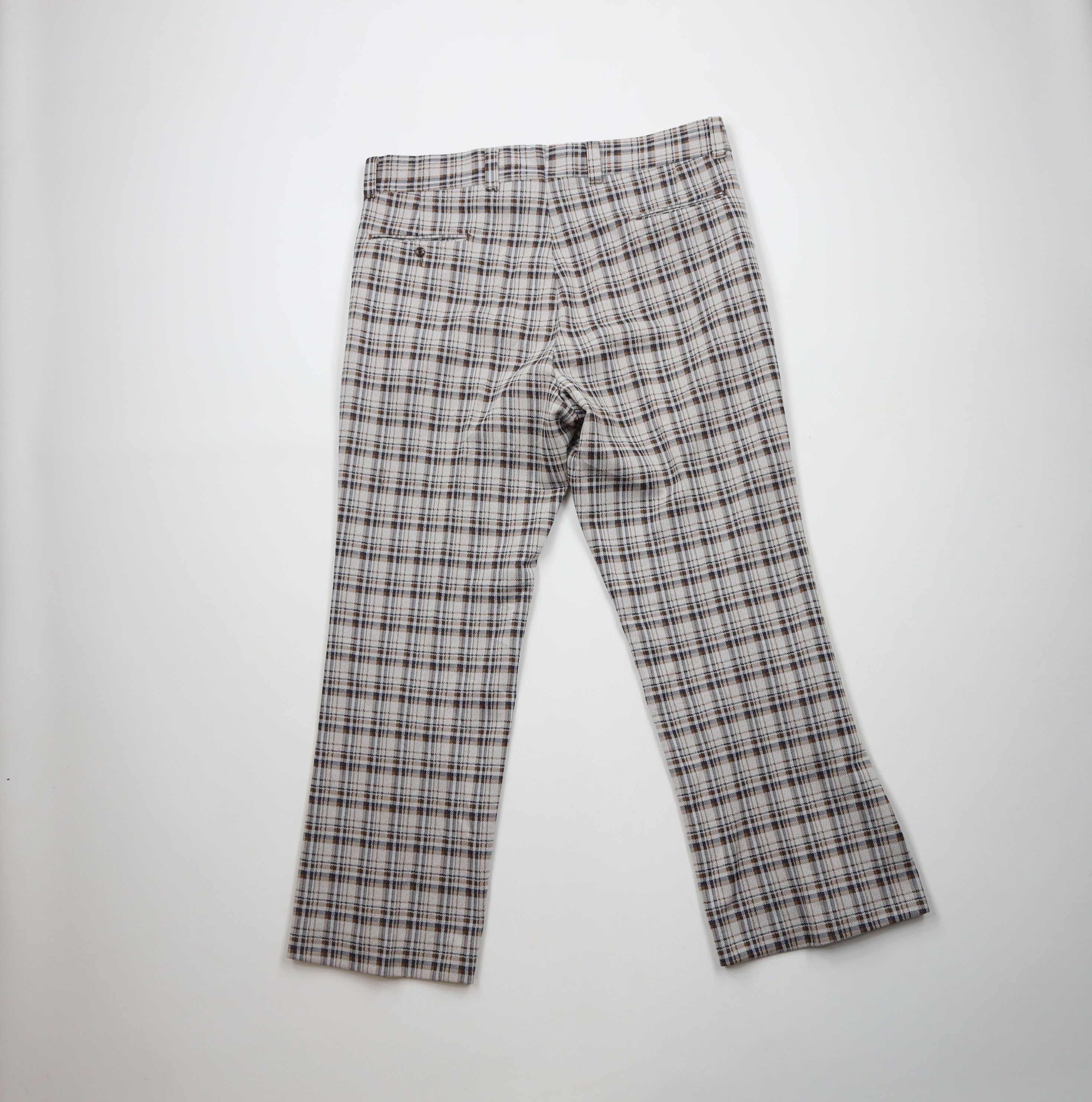 Vintage Vintage 60s 70s Streetwear Wide Leg Bell Bottoms Pants Plaid Size US 38 / EU 54 - 10 Thumbnail