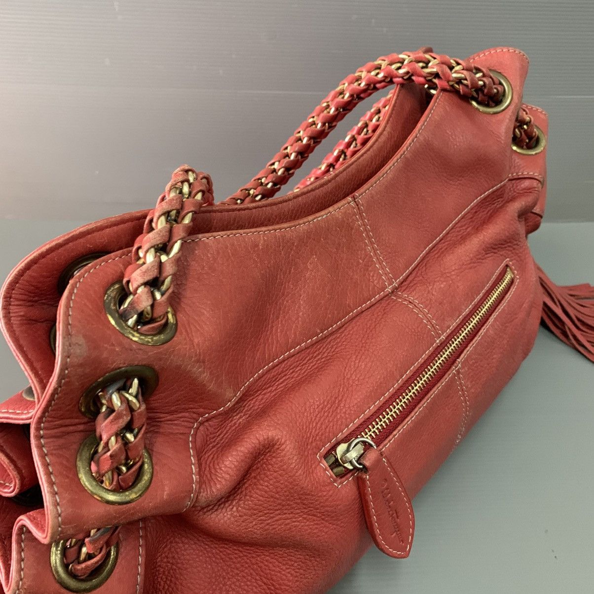 Salvatore Ferragamo Salvatore Ferragamo Red Shoulder Bag Size ONE SIZE - 11 Thumbnail