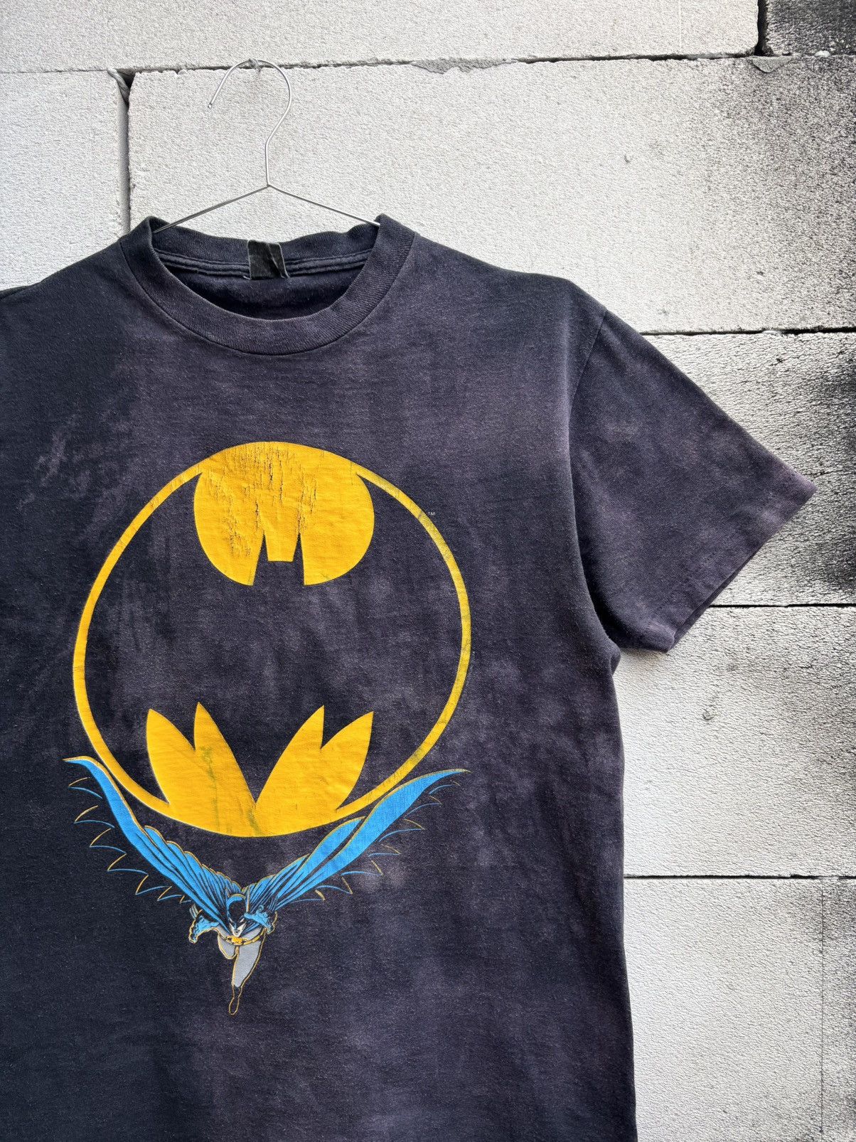 Vintage Thrashed Faded BATMAN 80s T Shirt Distressed ERD Grunge Size US M / EU 48-50 / 2 - 2 Thumbnail