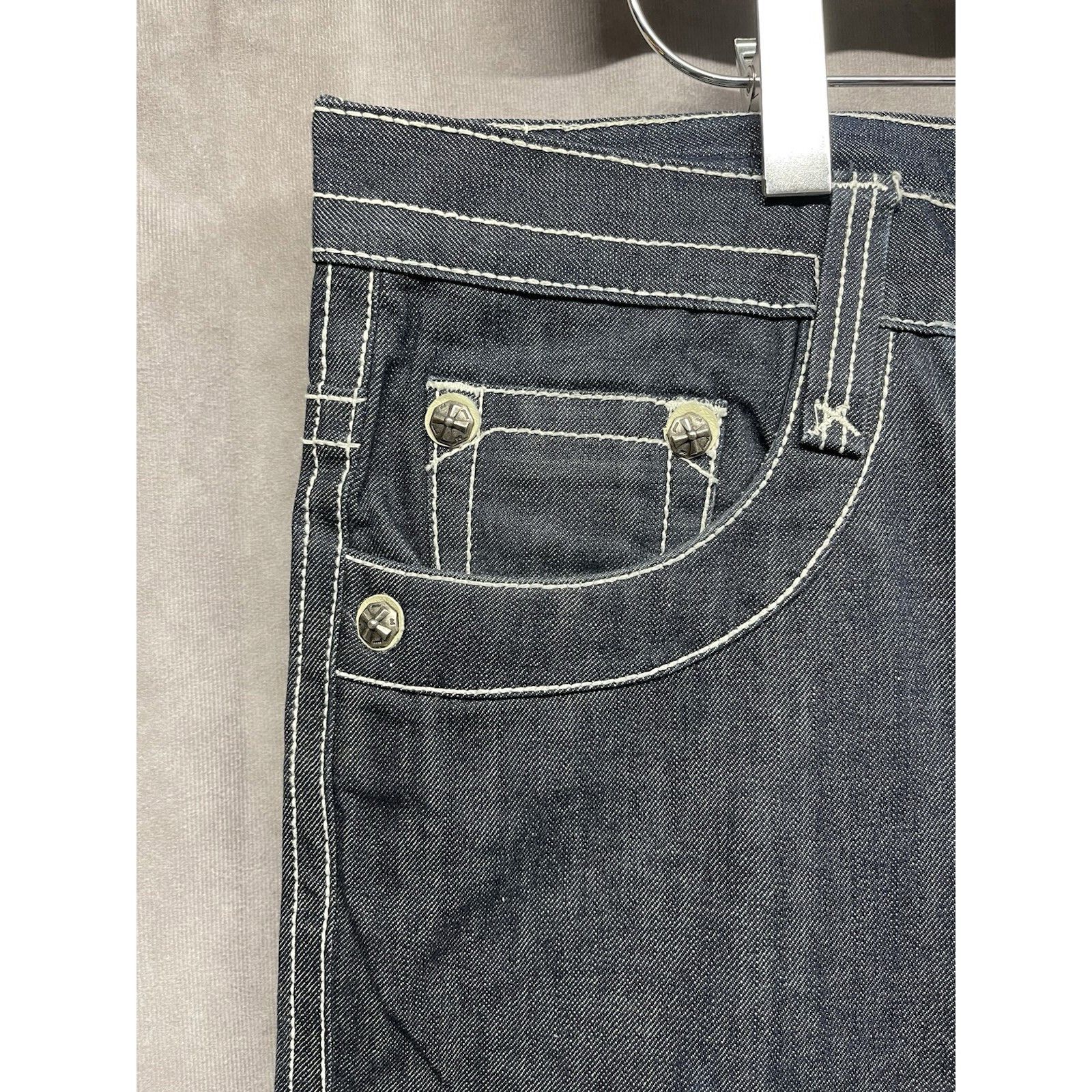 Smoke Rise Smoke Rise Jeans 34x34 Blue Embroidered Distressed Patch Str Size US 34 / EU 50 - 7 Thumbnail
