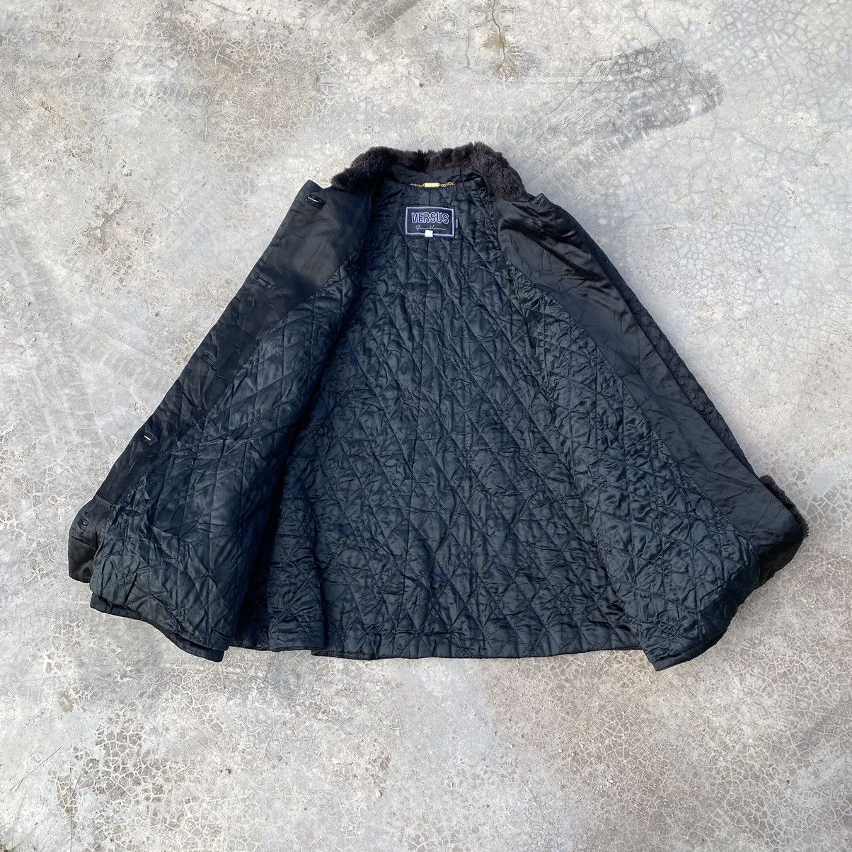 Versace Versus GIANNI VERSACE Quilted Faux Fur Collar Coat Jacket Size S / US 4 / IT 40 - 3 Thumbnail