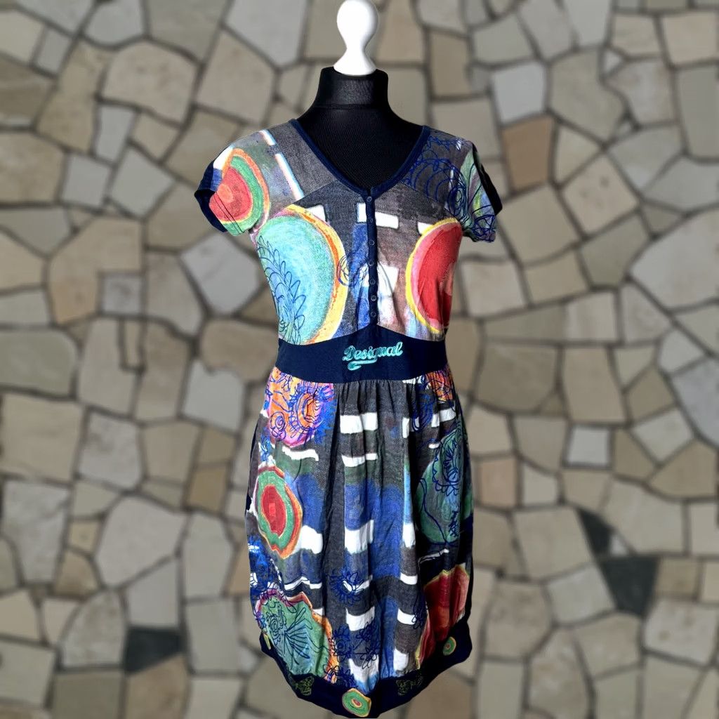 Desigual Desigual multicoloured dress Size L womens Size L / US 10 / IT 46 - 1 Thumbnail