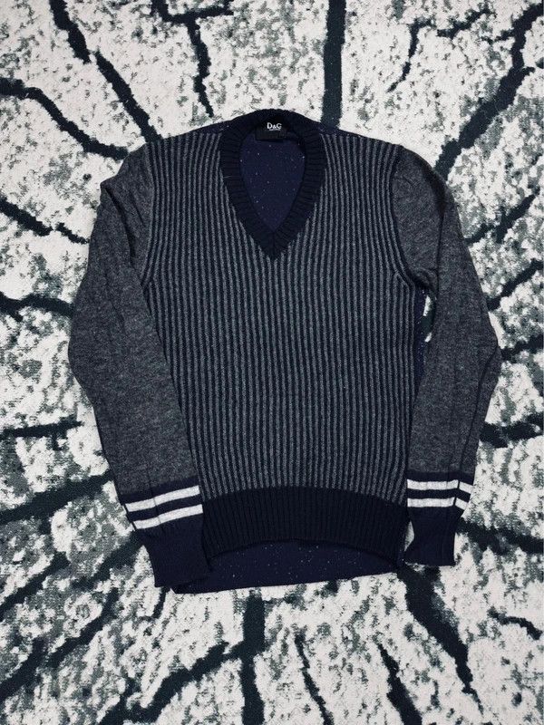 Dolce & Gabbana Dolce & Gabbana vintage sweater navy blue gray alpaca wool M Size US M / EU 48-50 / 2 - 1 Thumbnail